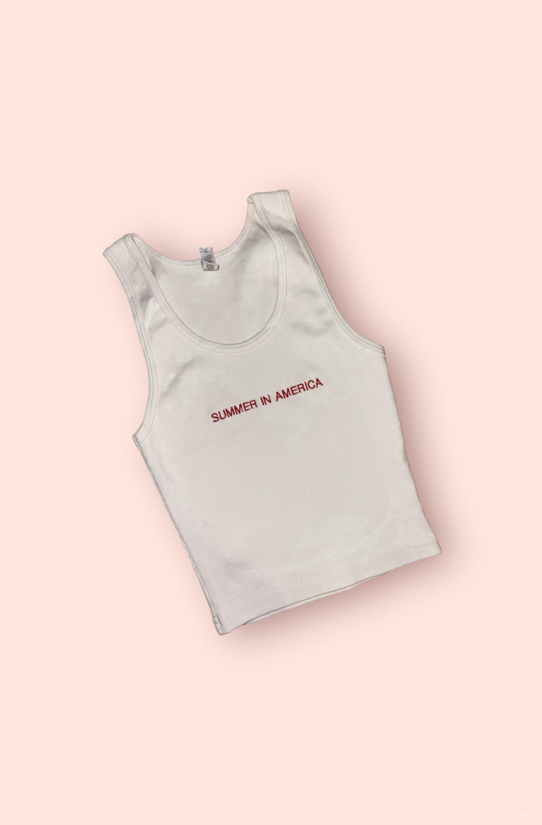 Summer in America Embroidered Tank