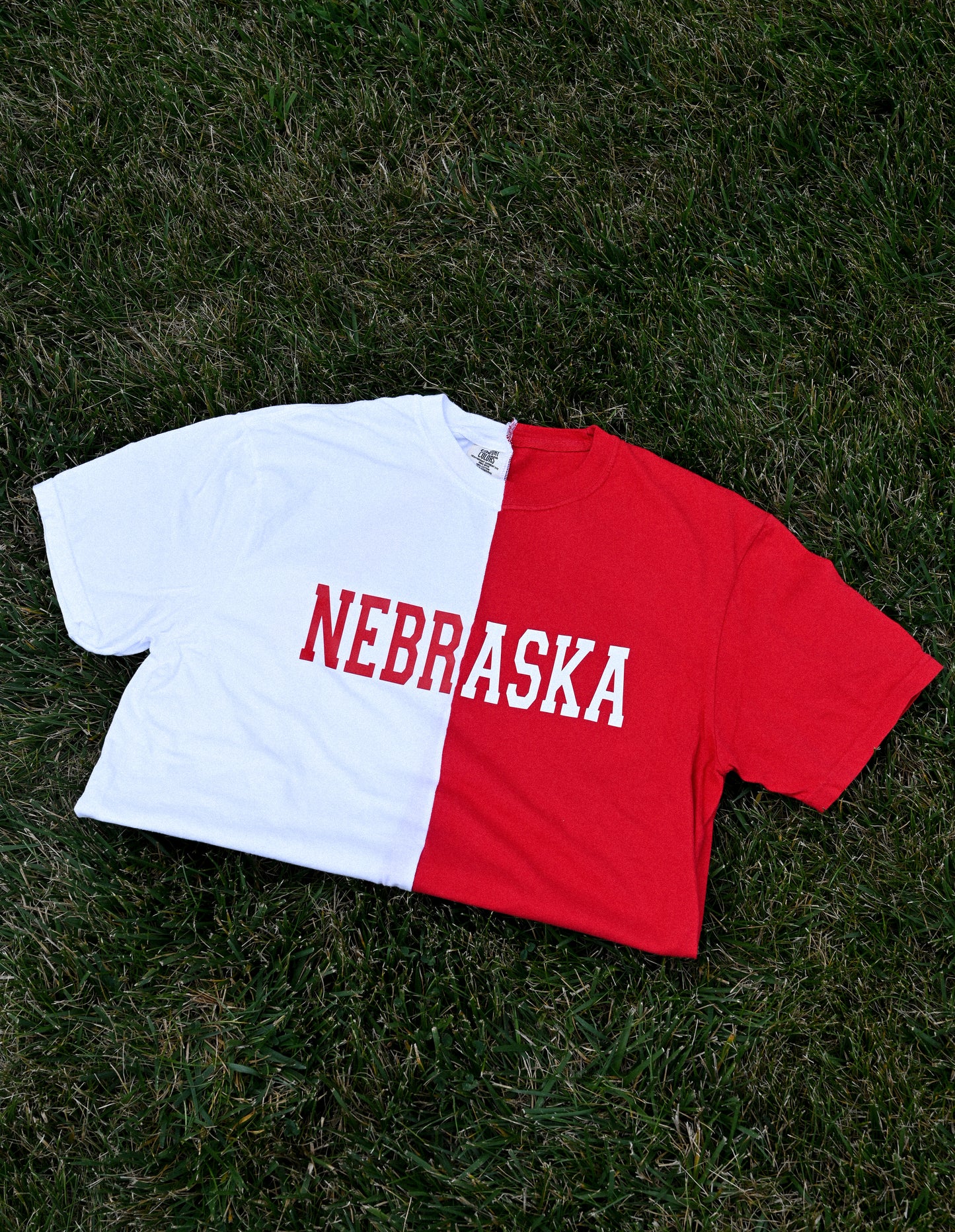 Nebraska Half and Half Tee - Red