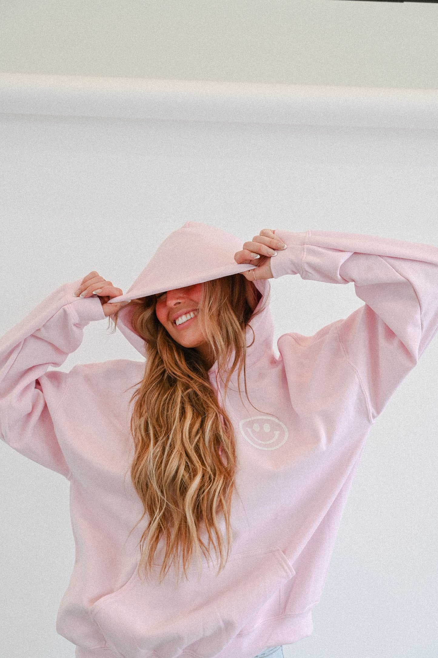 Have a Nice Day Hoodie - Light Pink