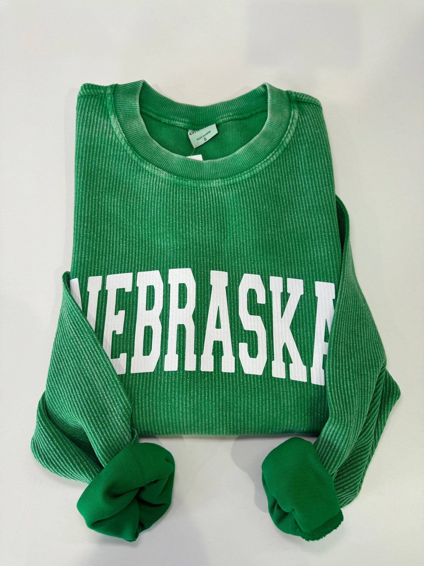 Nebraska Corded Crew - Kelly Green