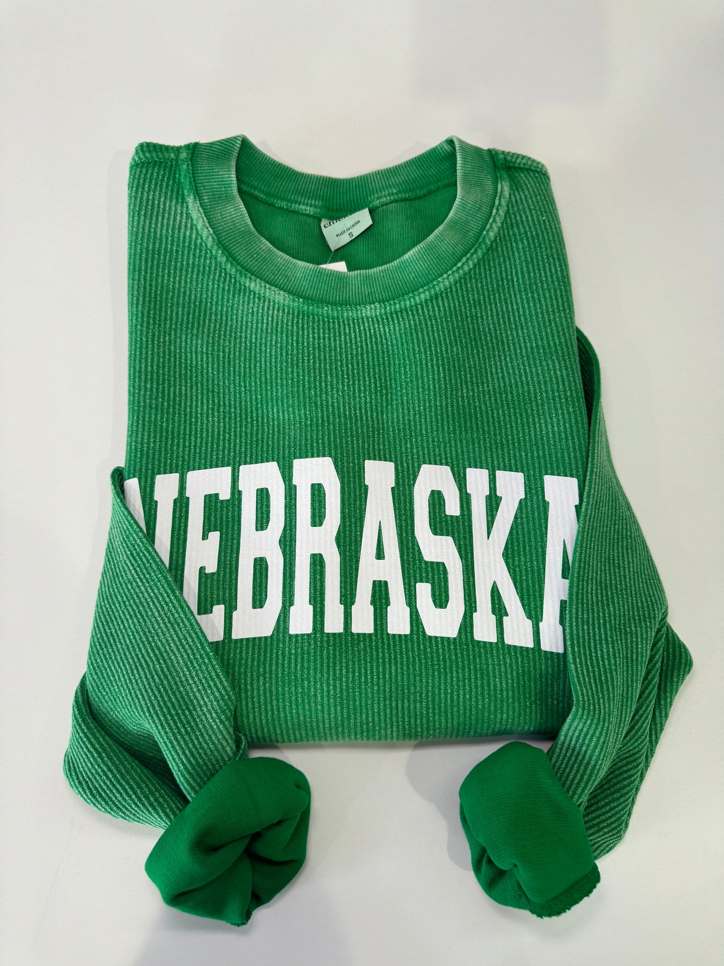 Nebraska Corded Crew - Kelly Green