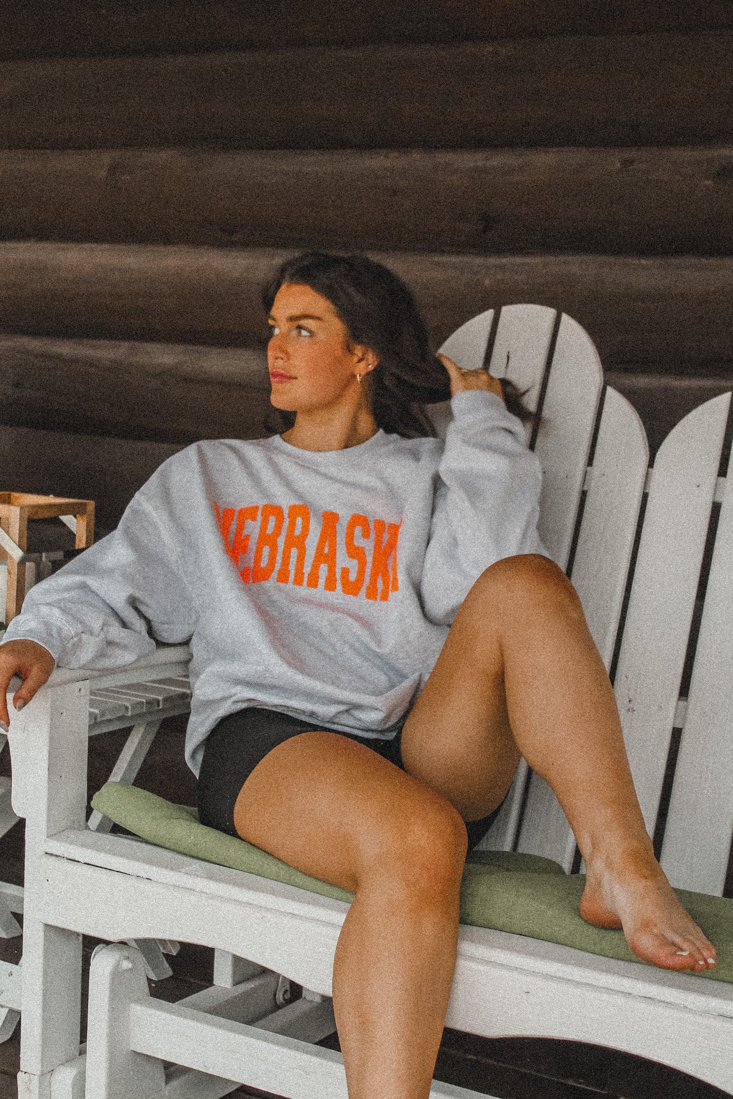 Nebraska Varsity Puff Crew - Orange