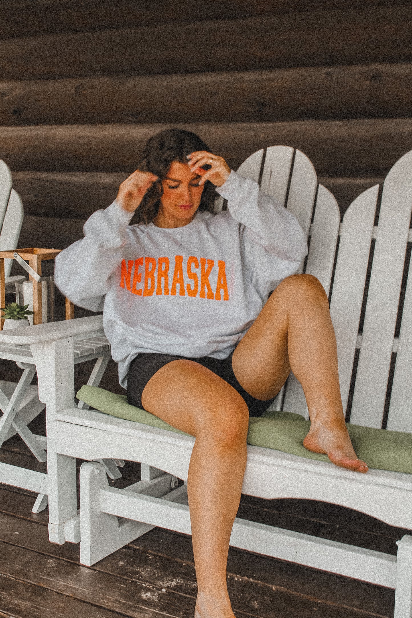Nebraska Varsity Puff Crew - Orange