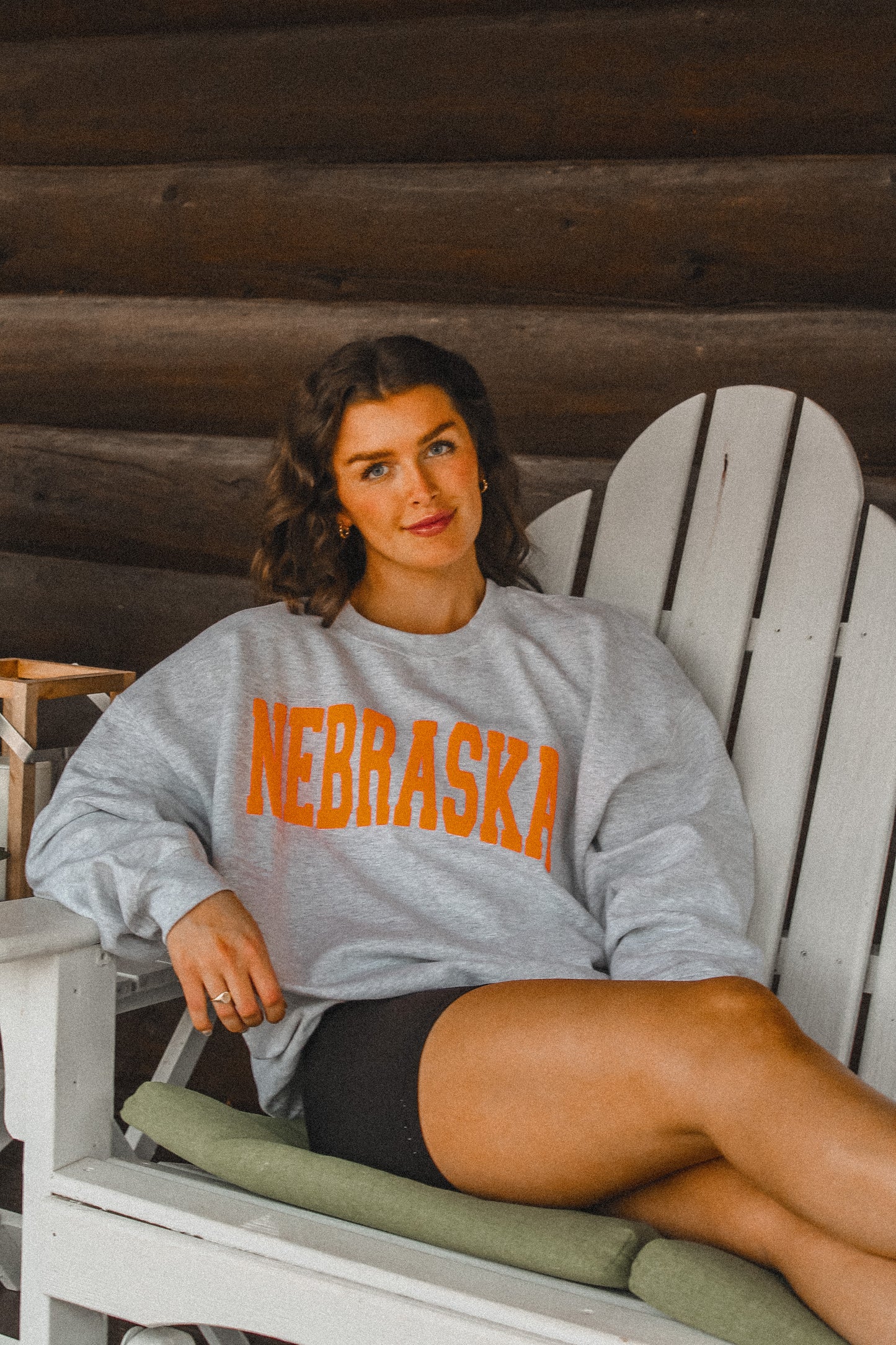Nebraska Varsity Puff Crew - Orange