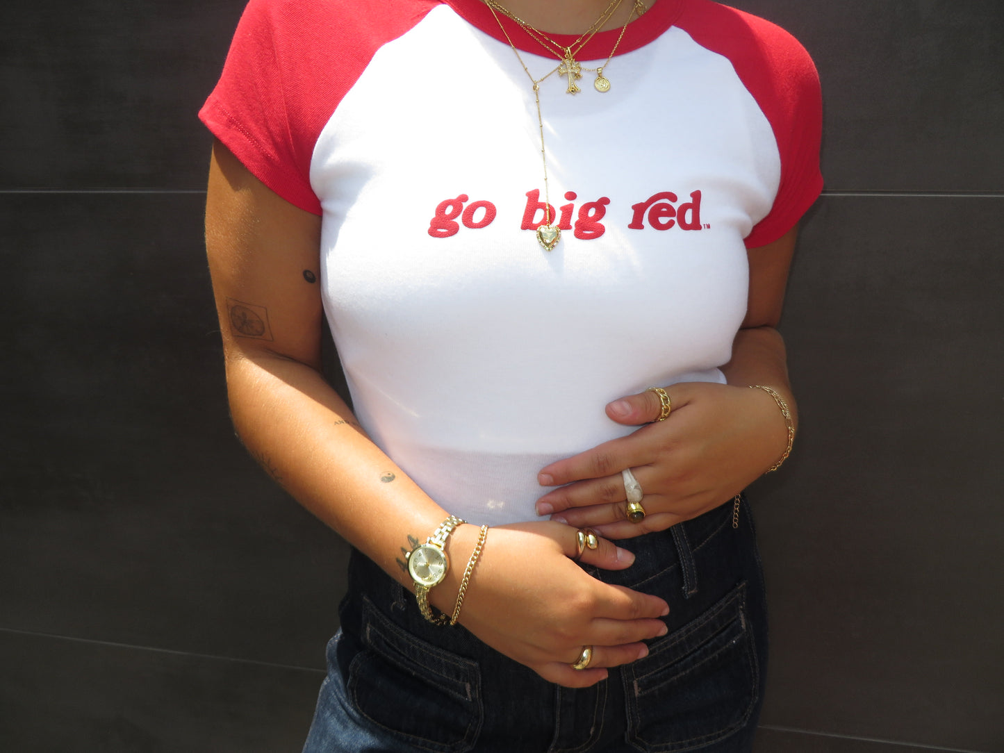 Go Big Red Baby Tee