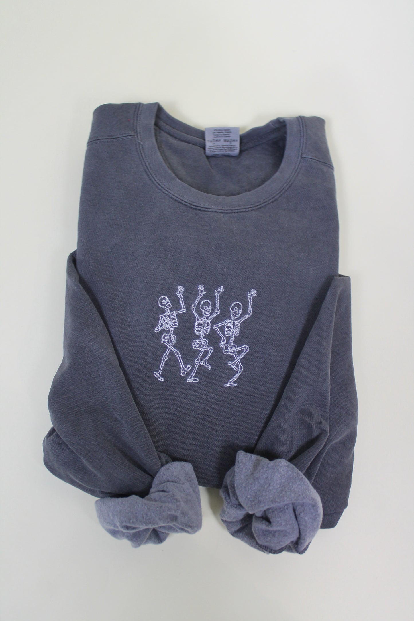 Embroidered Dancing Skeletons Crew