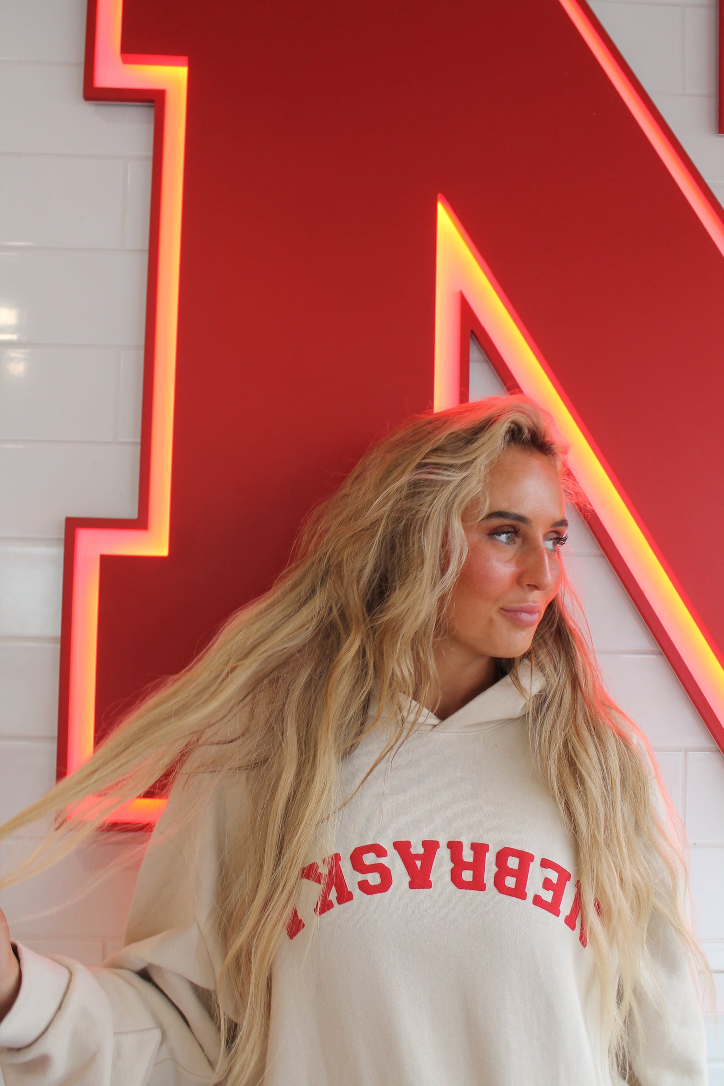 Nebraska Upside Down Hoodie