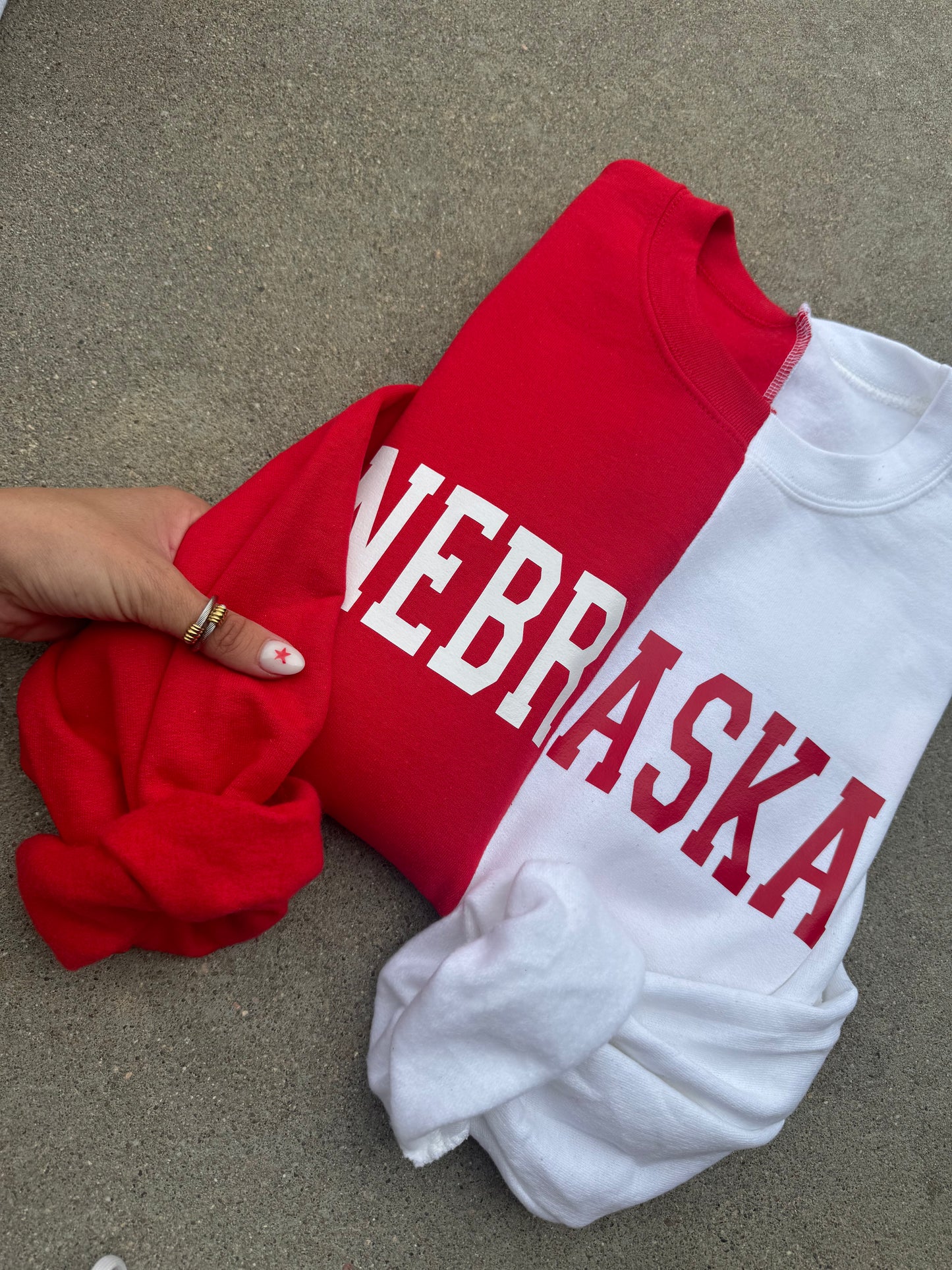 Nebraska Half and Half Crew - Red