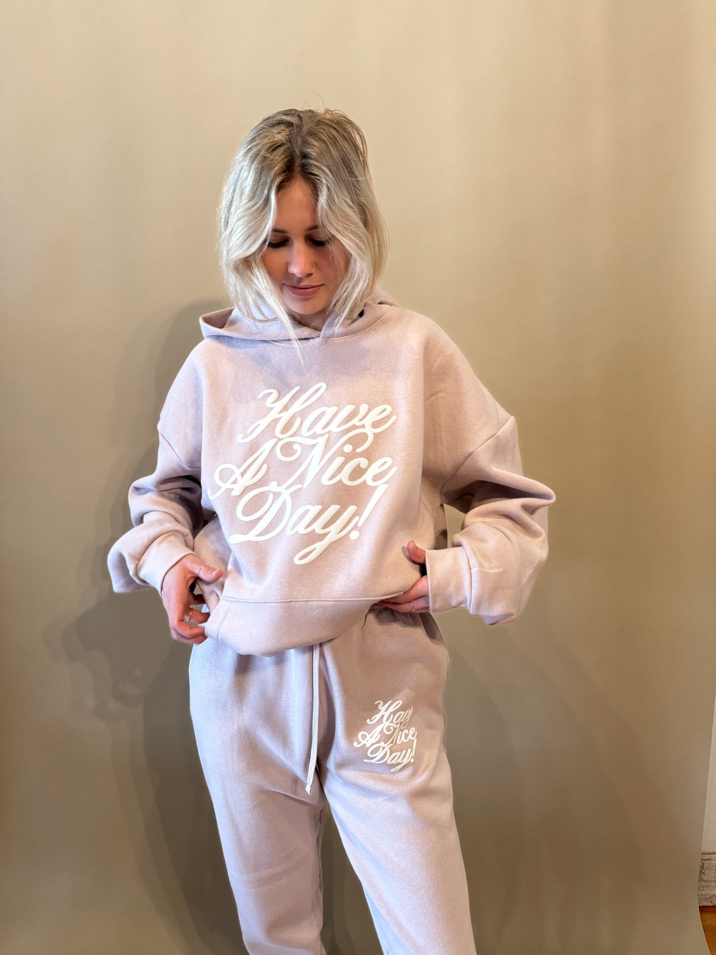 Have A Nice Day Joggers - Pink