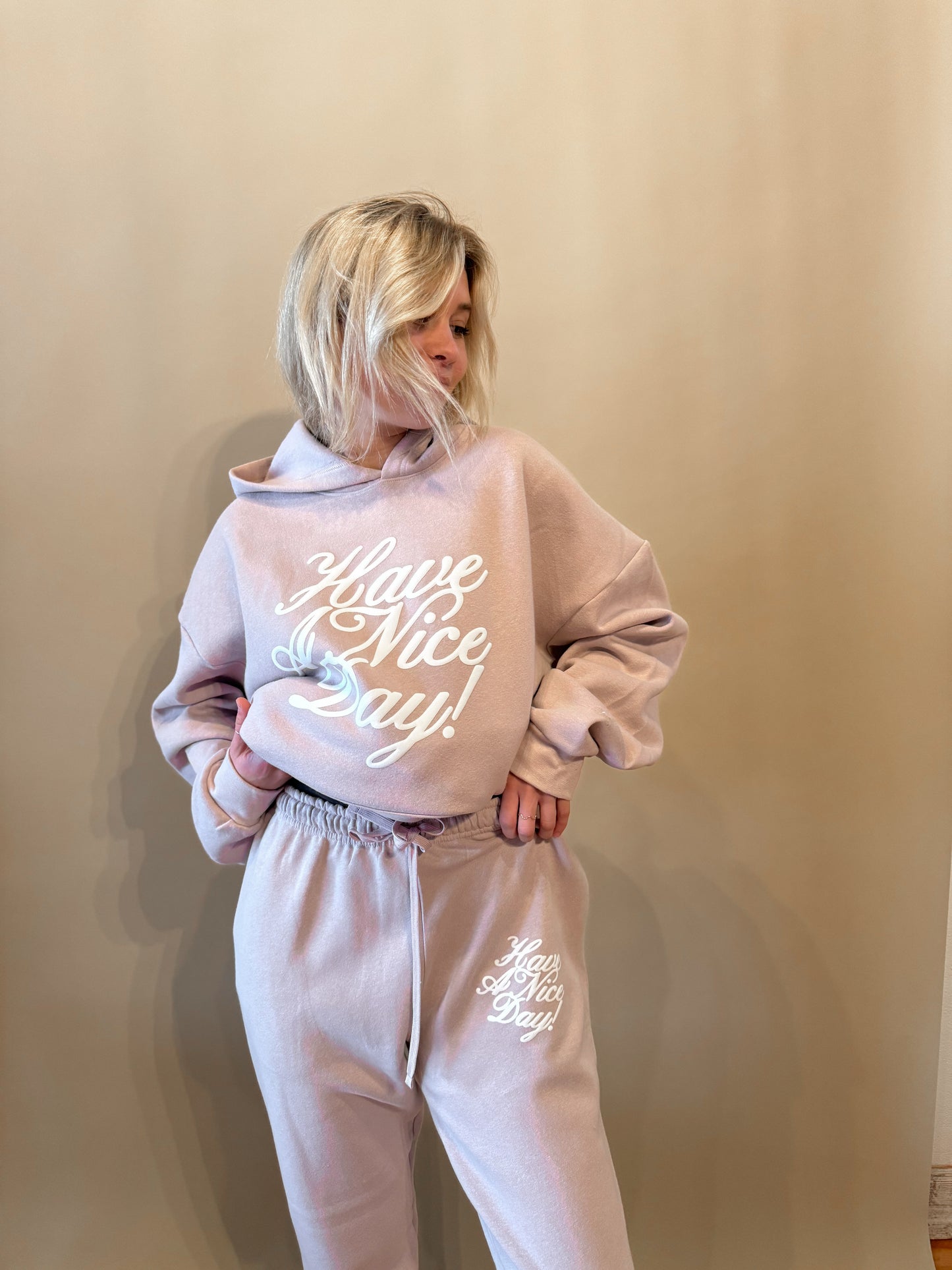 Have A Nice Day Joggers - Pink