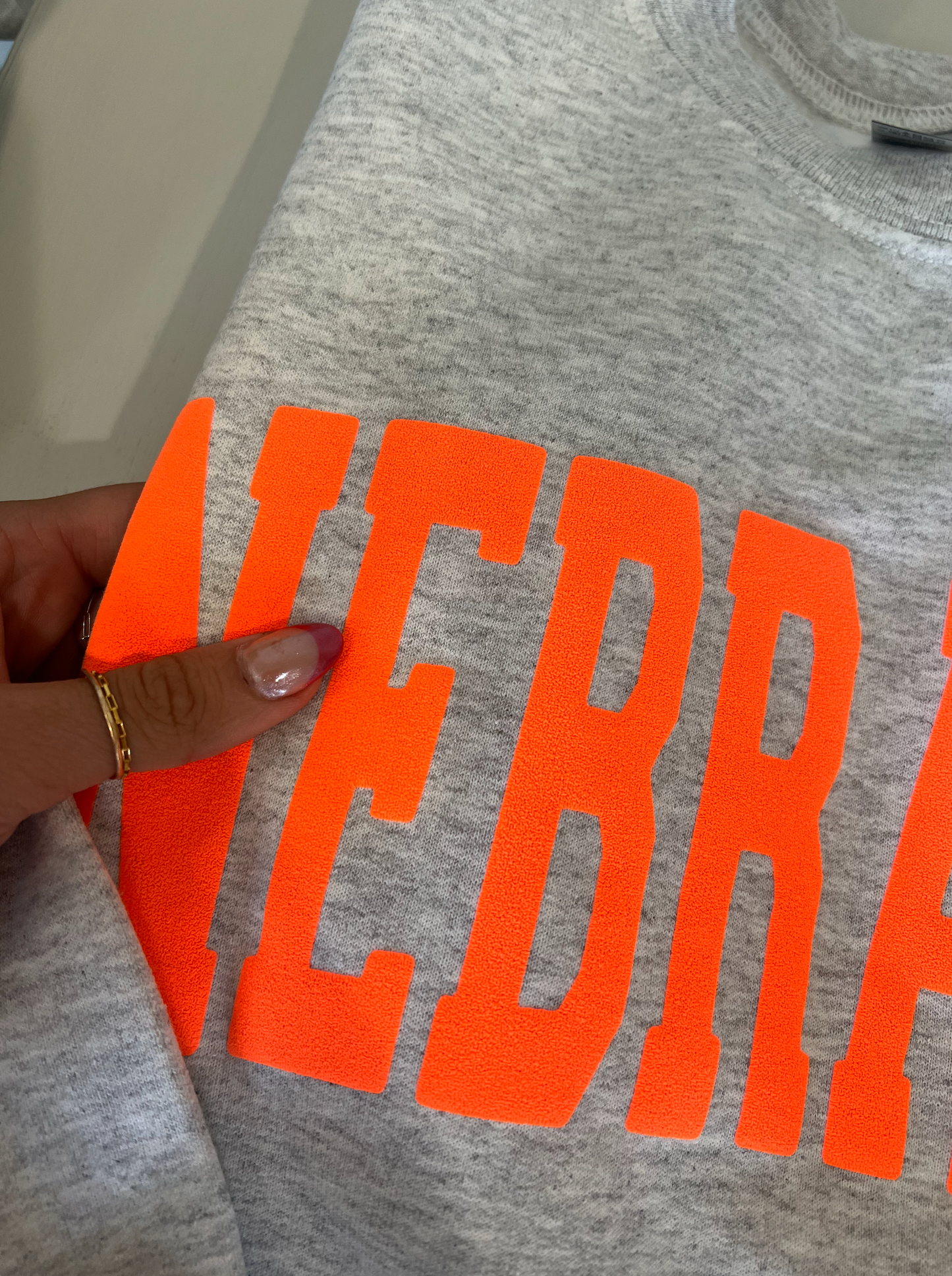 Nebraska Varsity Puff Crew - Orange