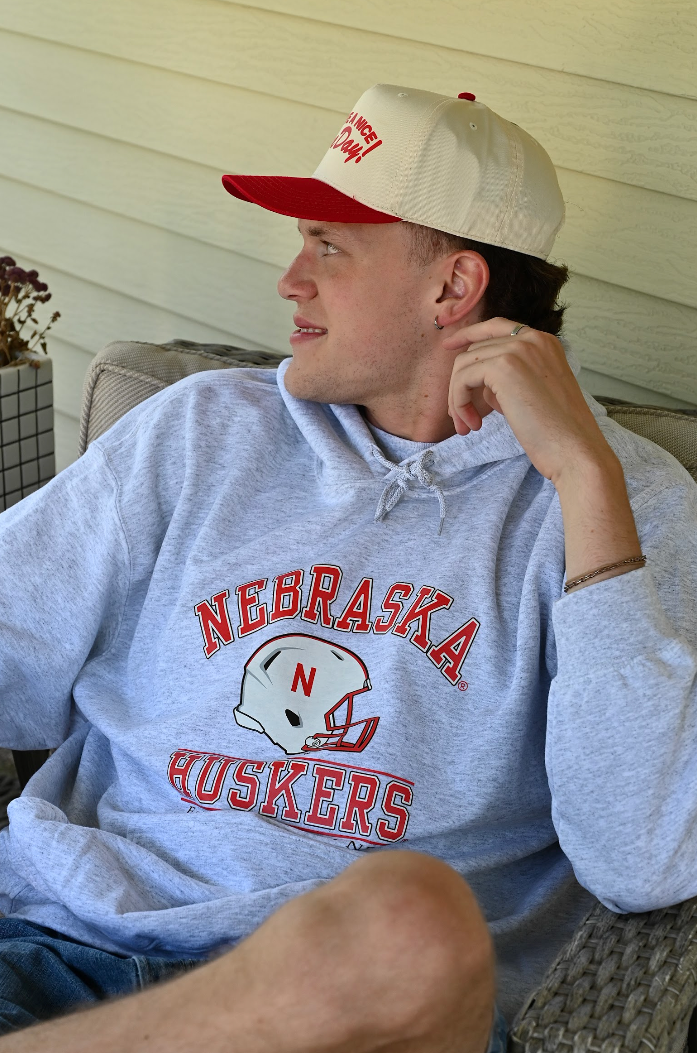 Nebraska Huskers Helmet Hoodie