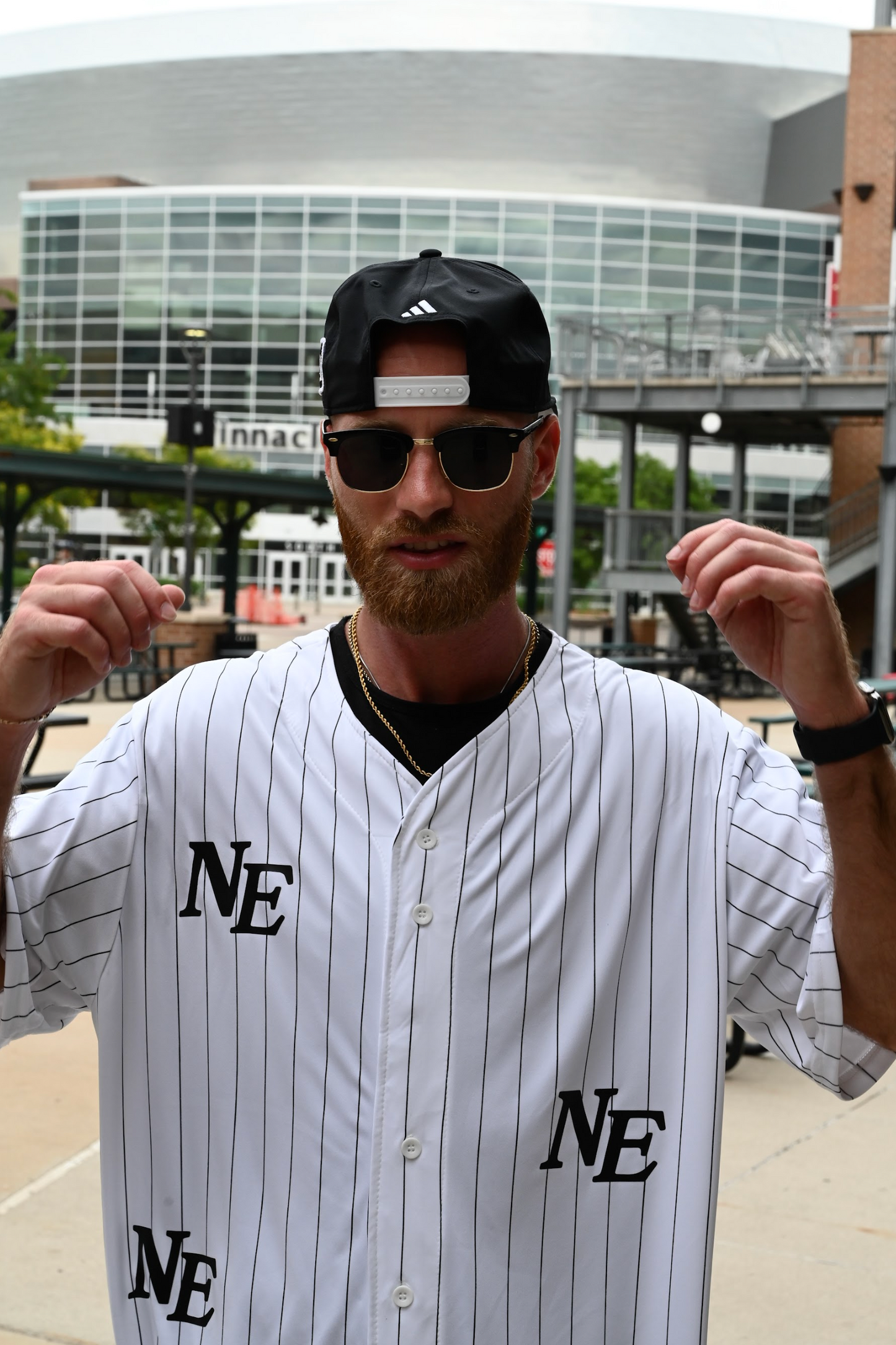 NE Pinstripe Jersey - Black