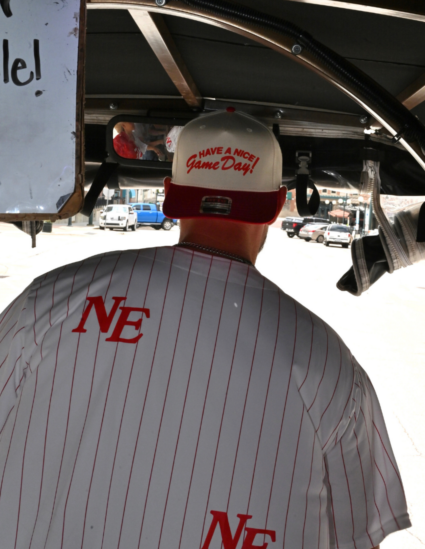 NE Pinstripe Jersey - Red
