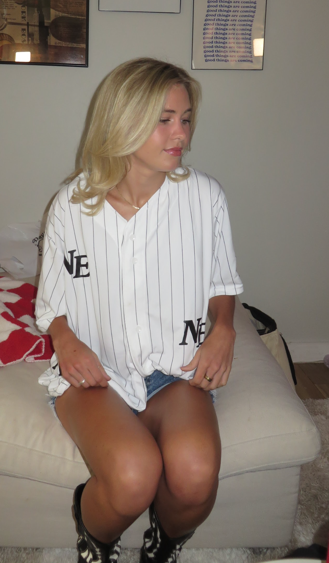NE Pinstripe Jersey - Black