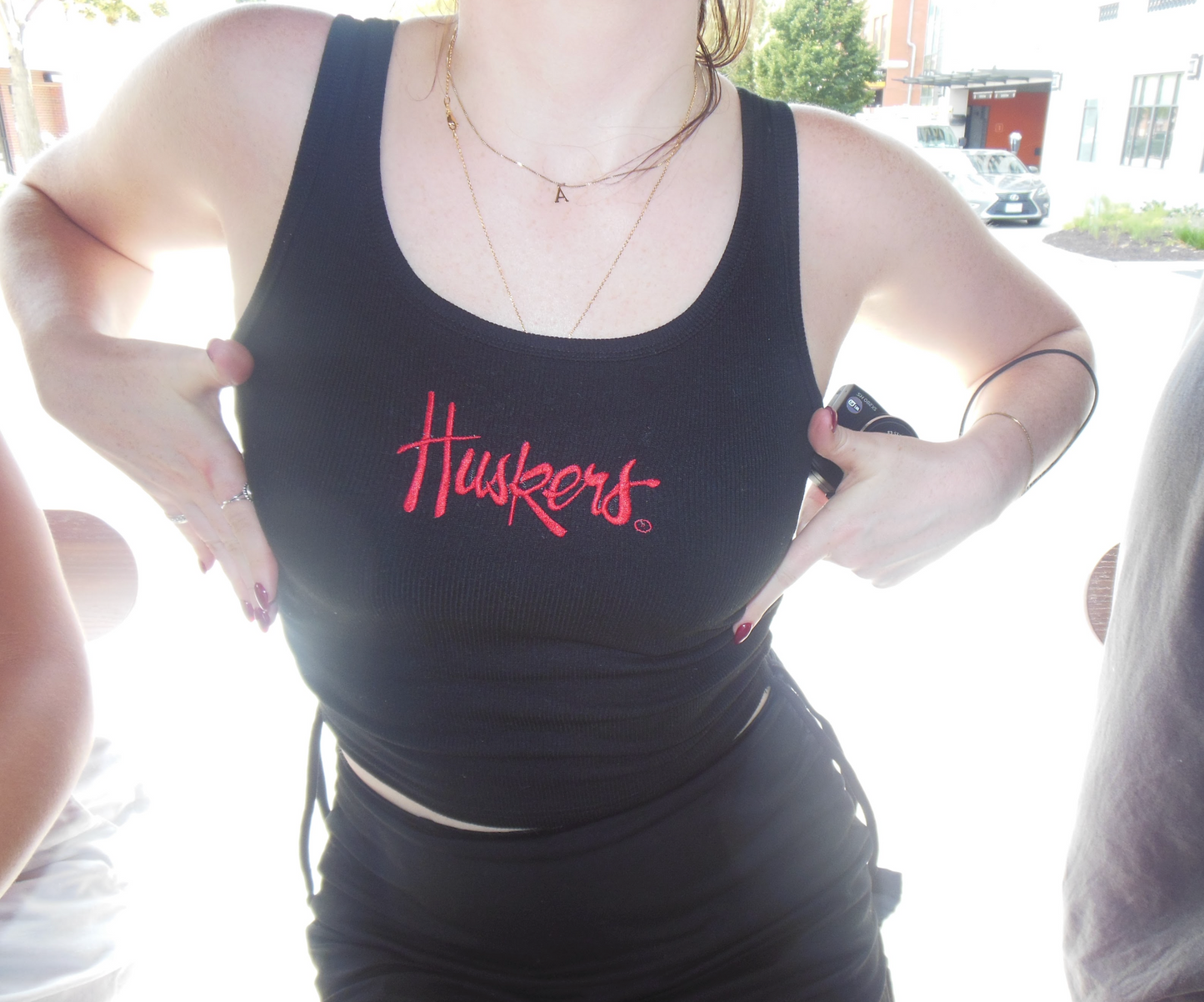 Huskers Drawstring Tank - Black