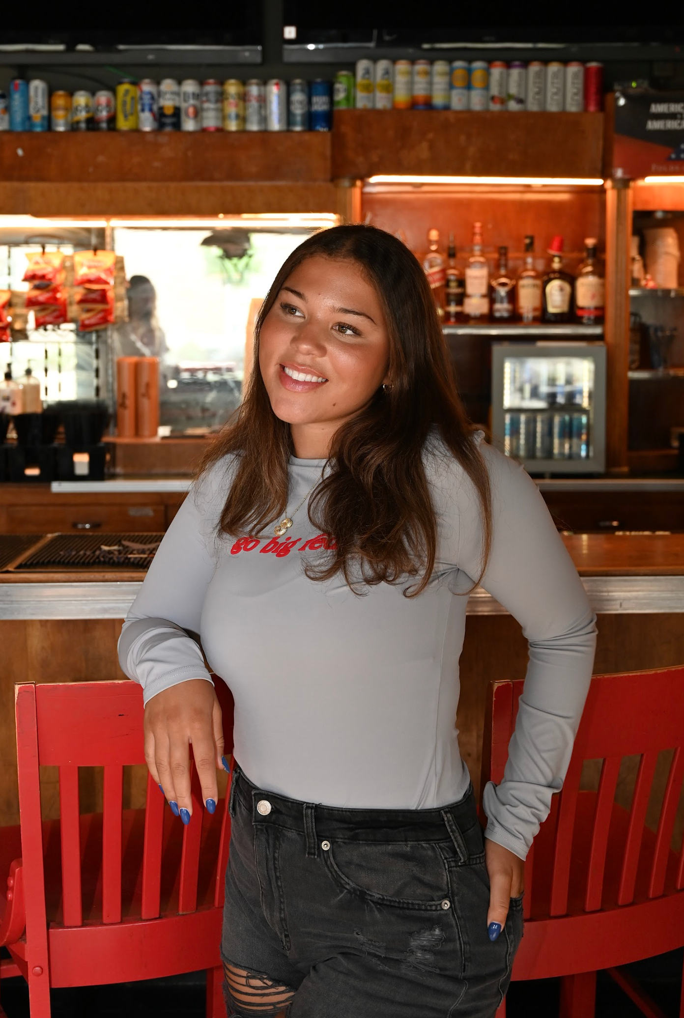 Go Big Red Long Sleeve Top