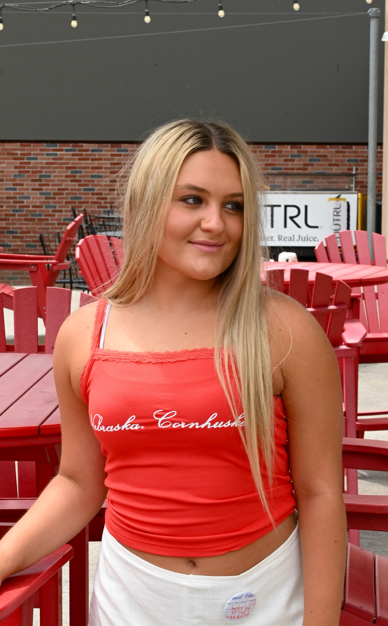Nebraska Cornhuskers Lace Tank - Red