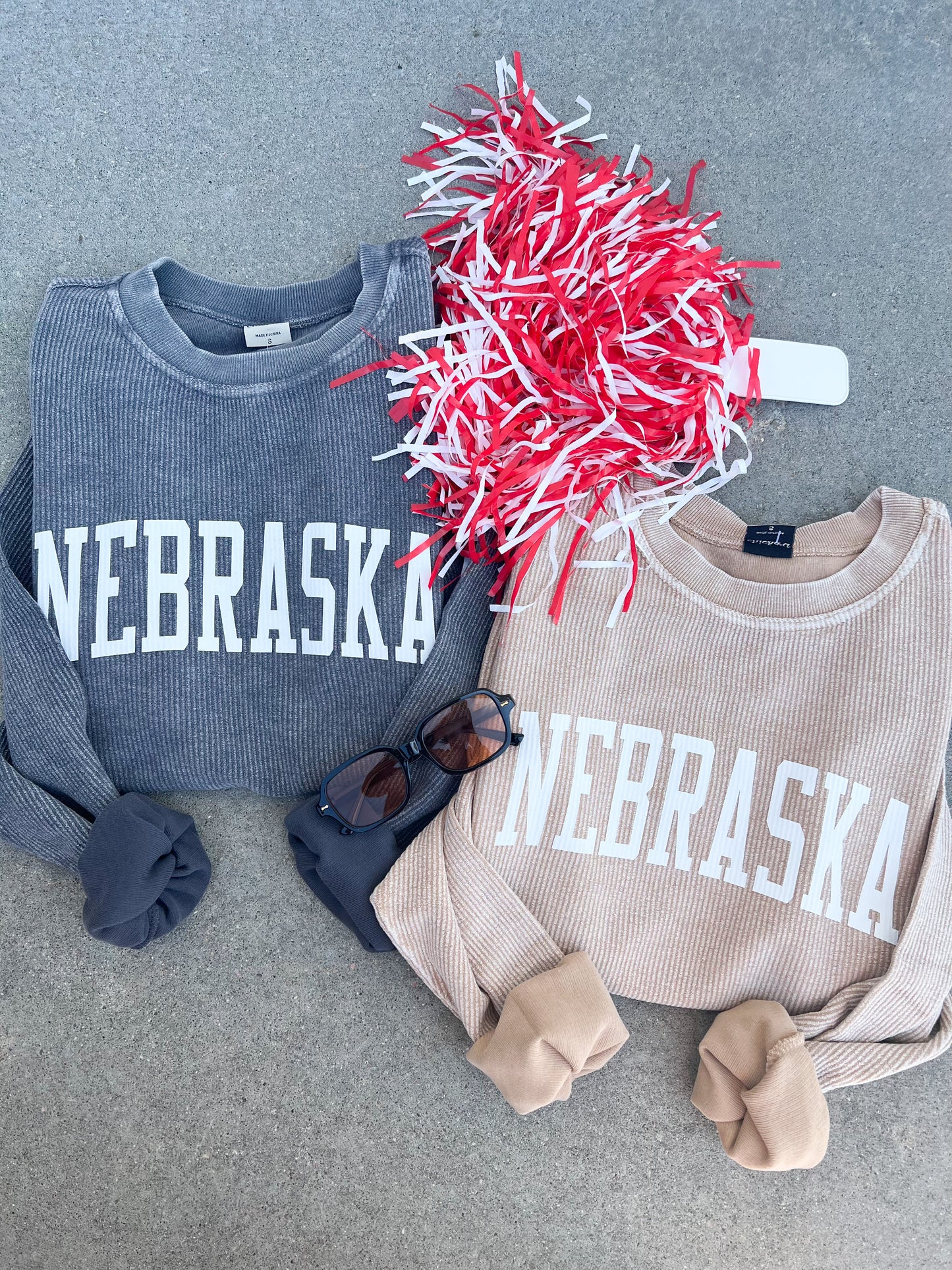 Nebraska Corded Crew - Grey