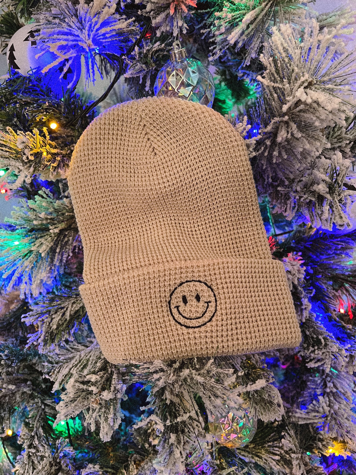 Smiley Waffle Beanies