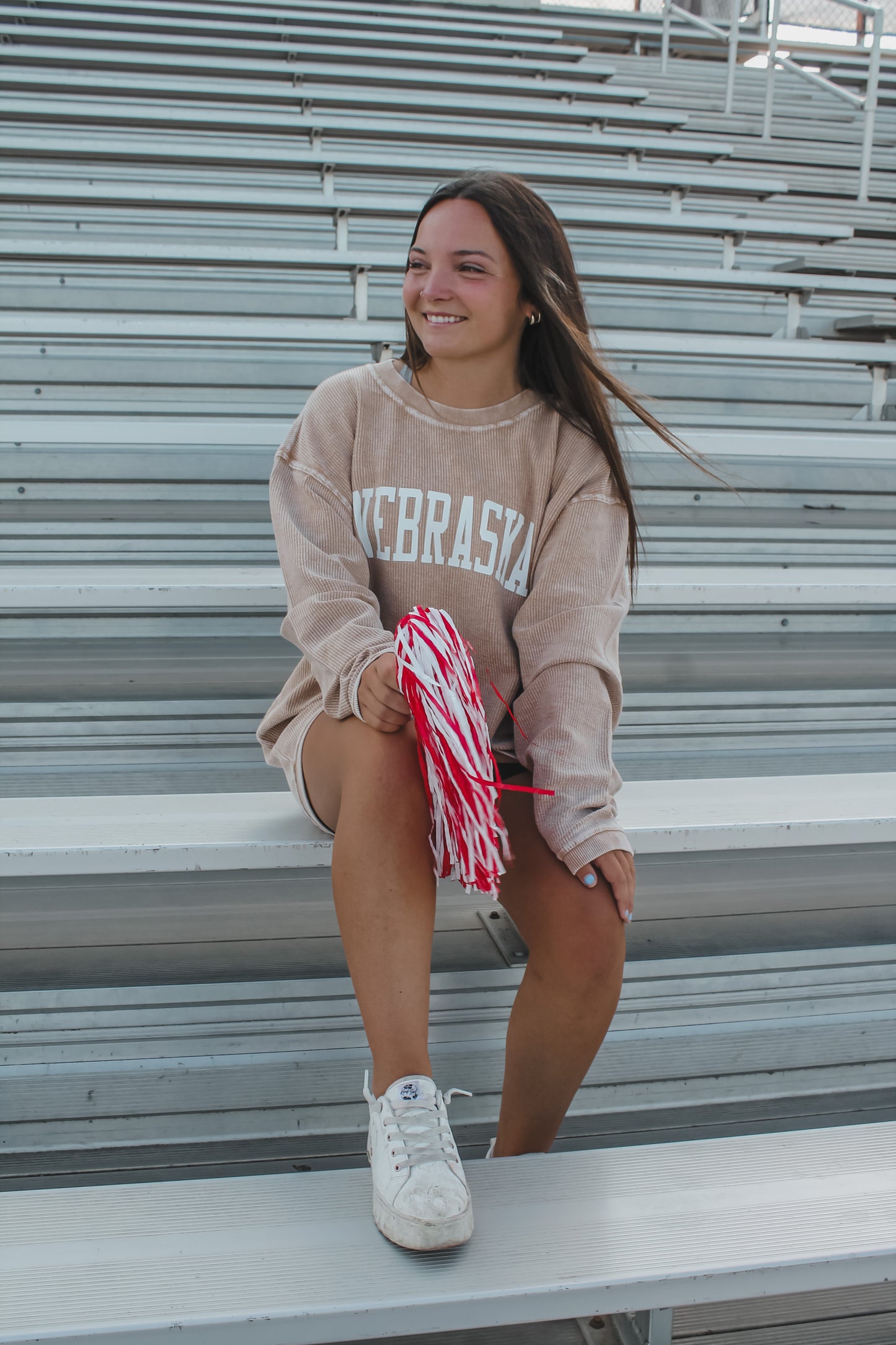 Nebraska Corded Crew - Tan
