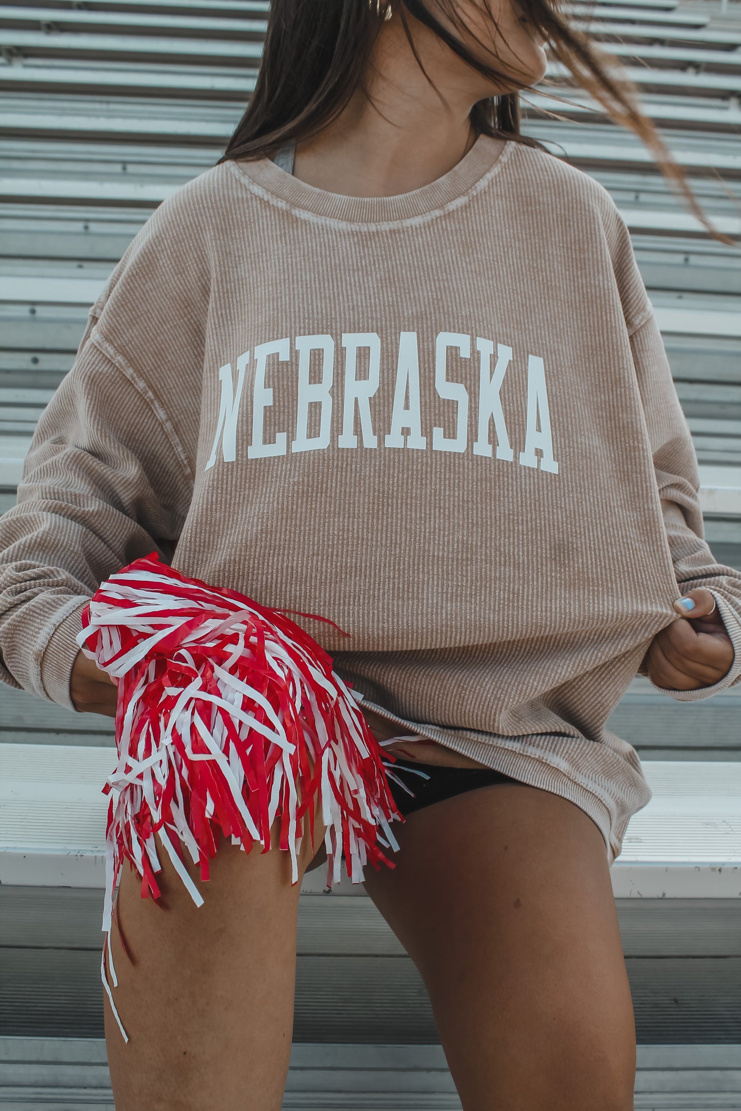 Nebraska Corded Crew - Tan