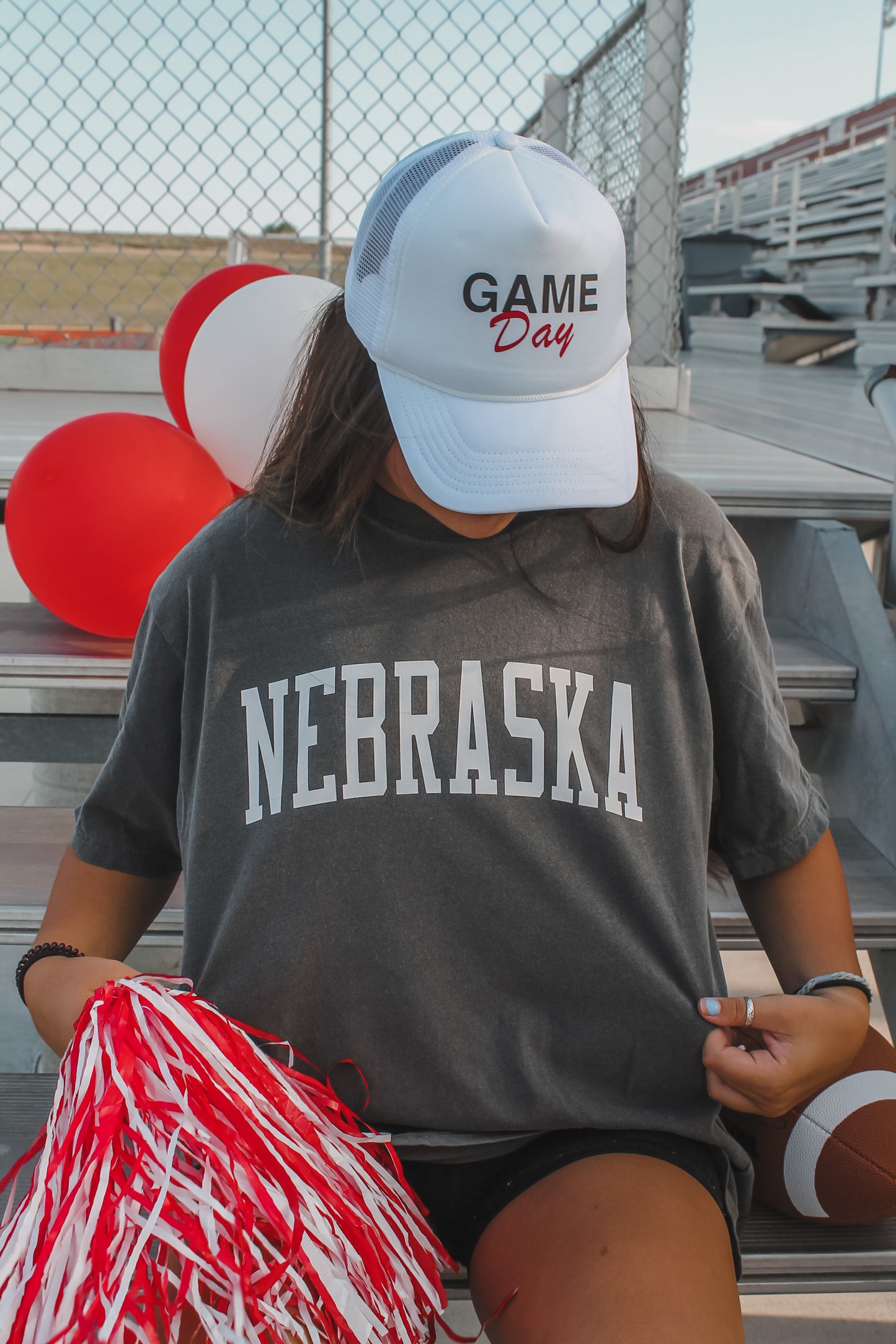 Nebraska Varsity Tee - Grey