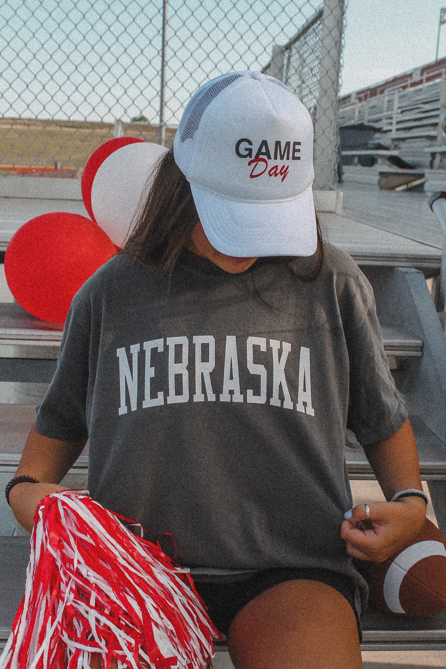 Nebraska Varsity Tee - Grey