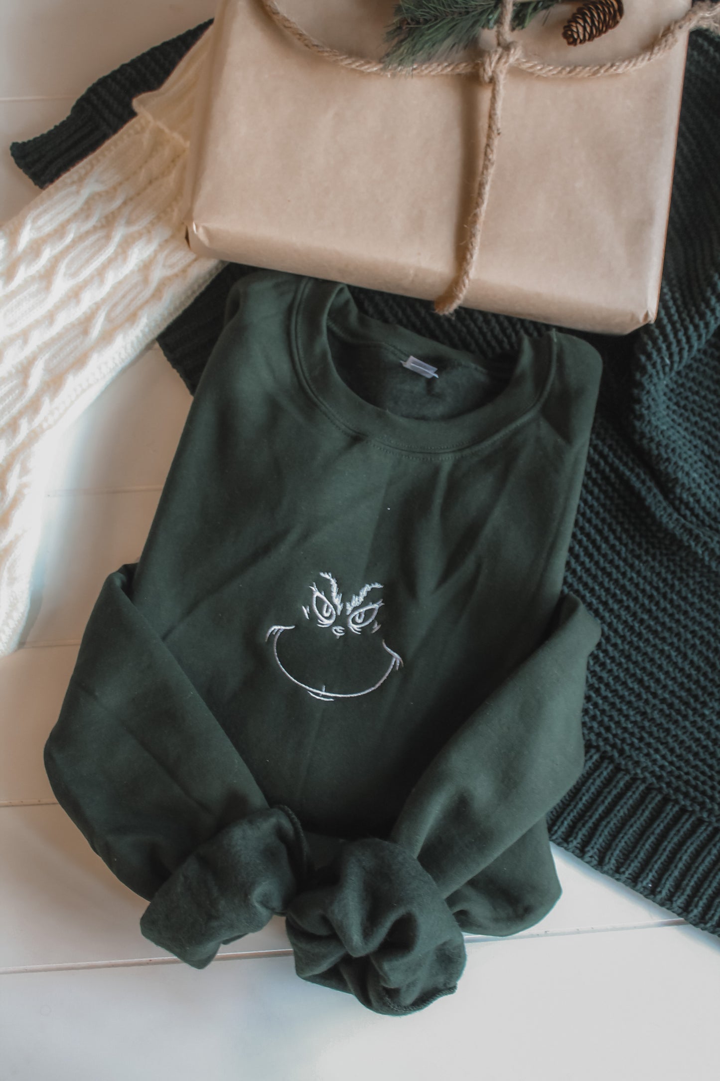 The Grinch Embroidered Crew