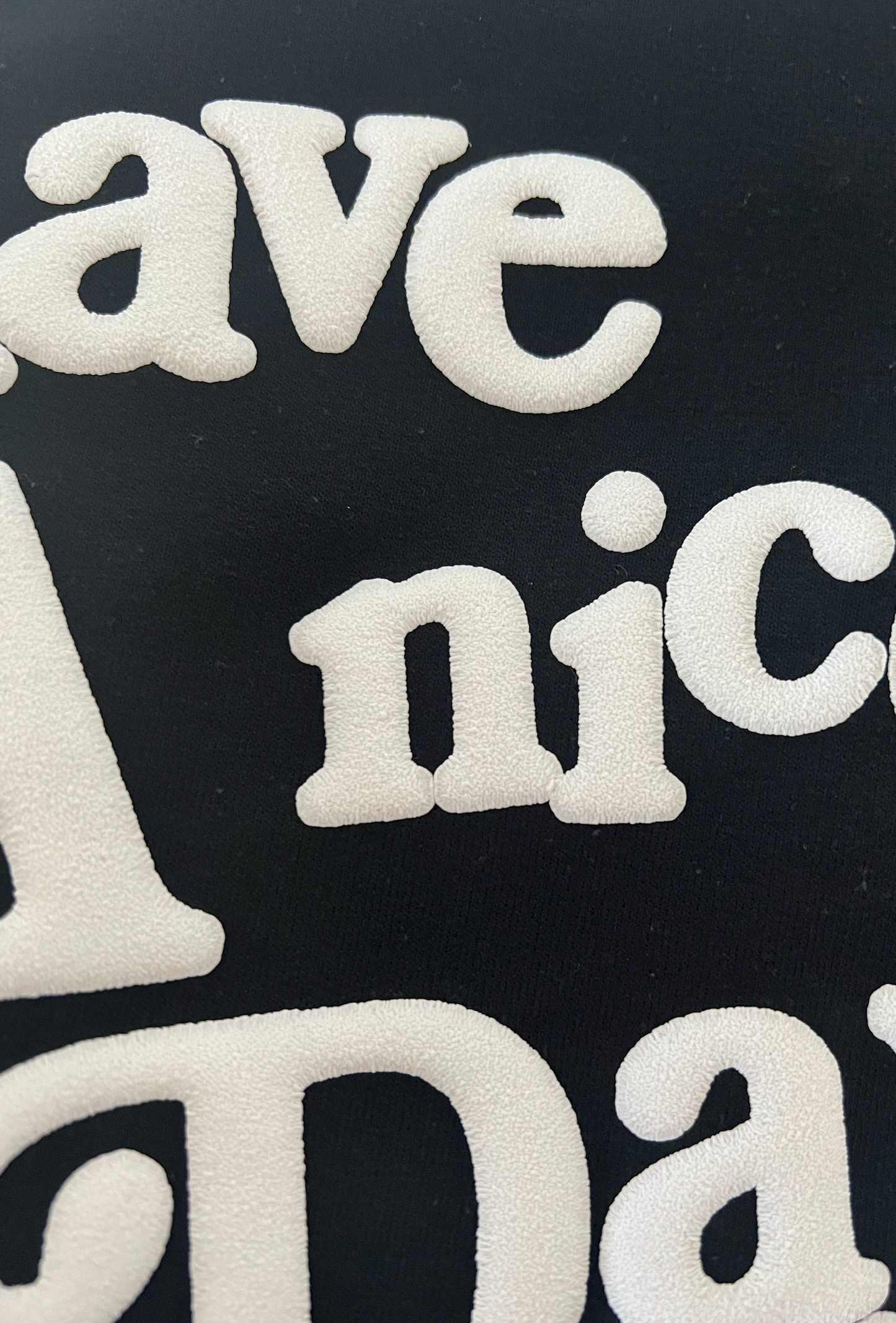 Have A Nice Day Puff Crew - Black