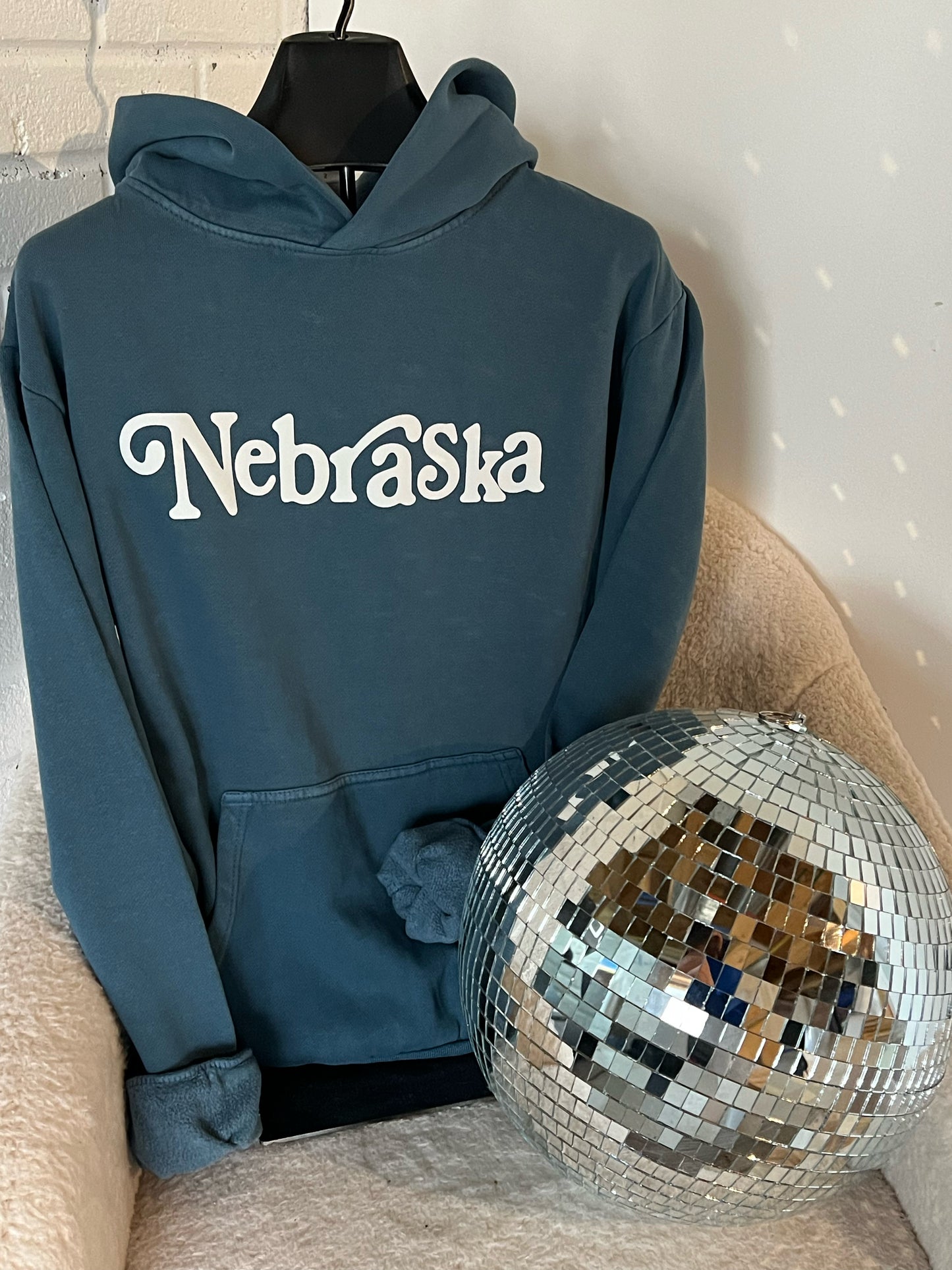 Nebraska Puff Hoodie - Blue