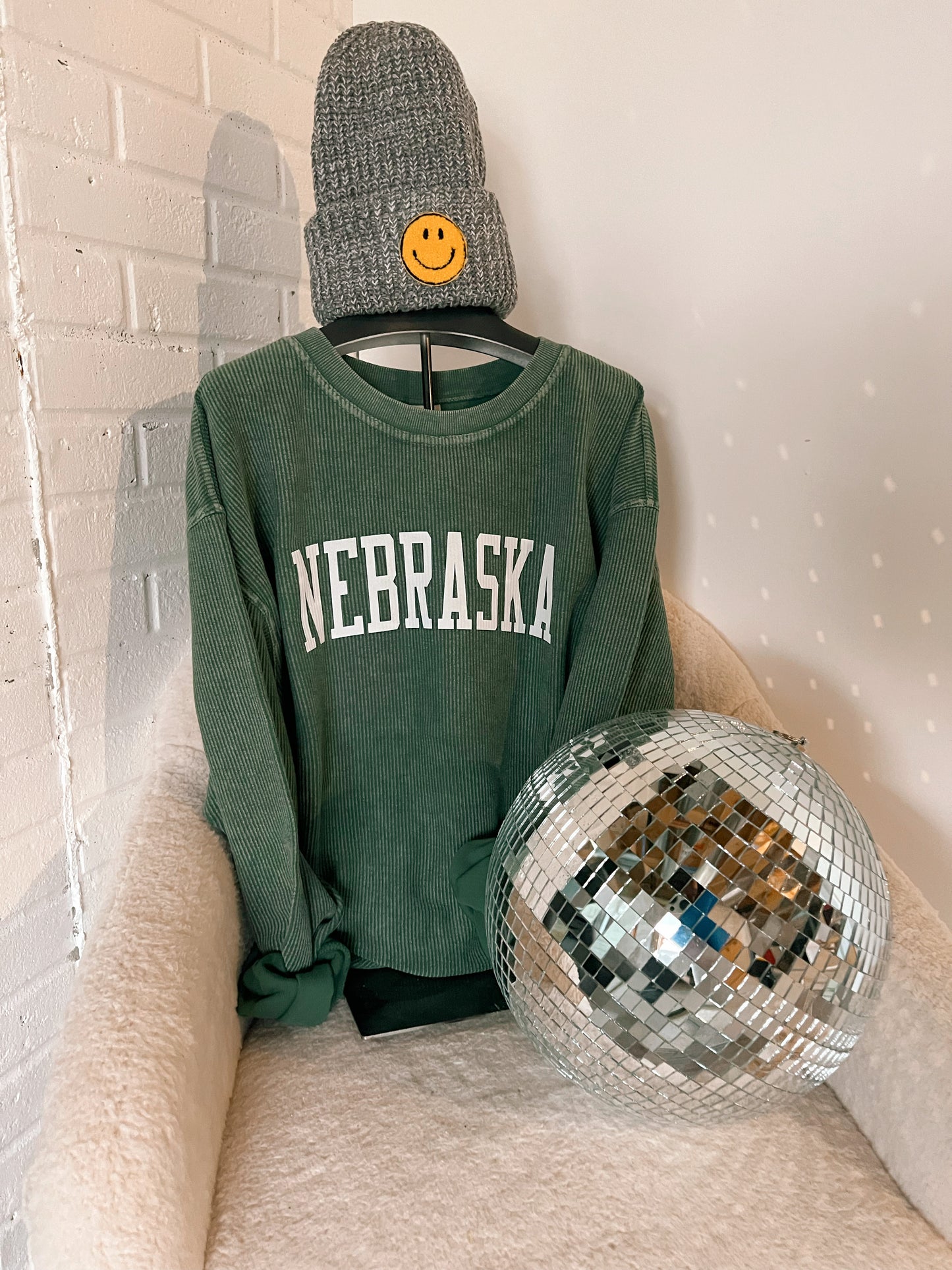 Nebraska Corded Crew - Green