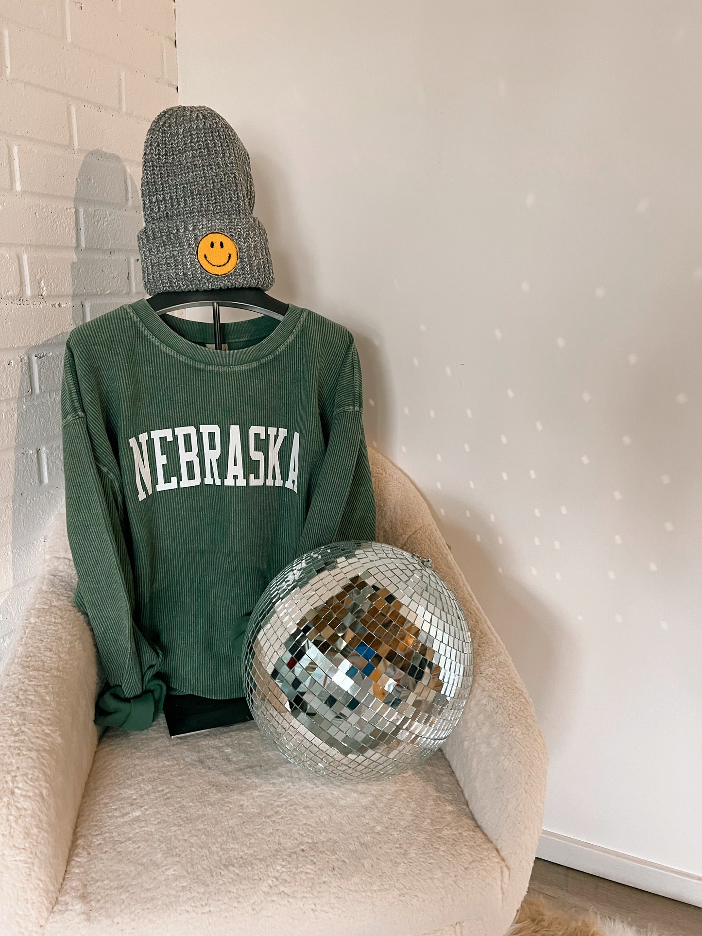 Nebraska Corded Crew - Green
