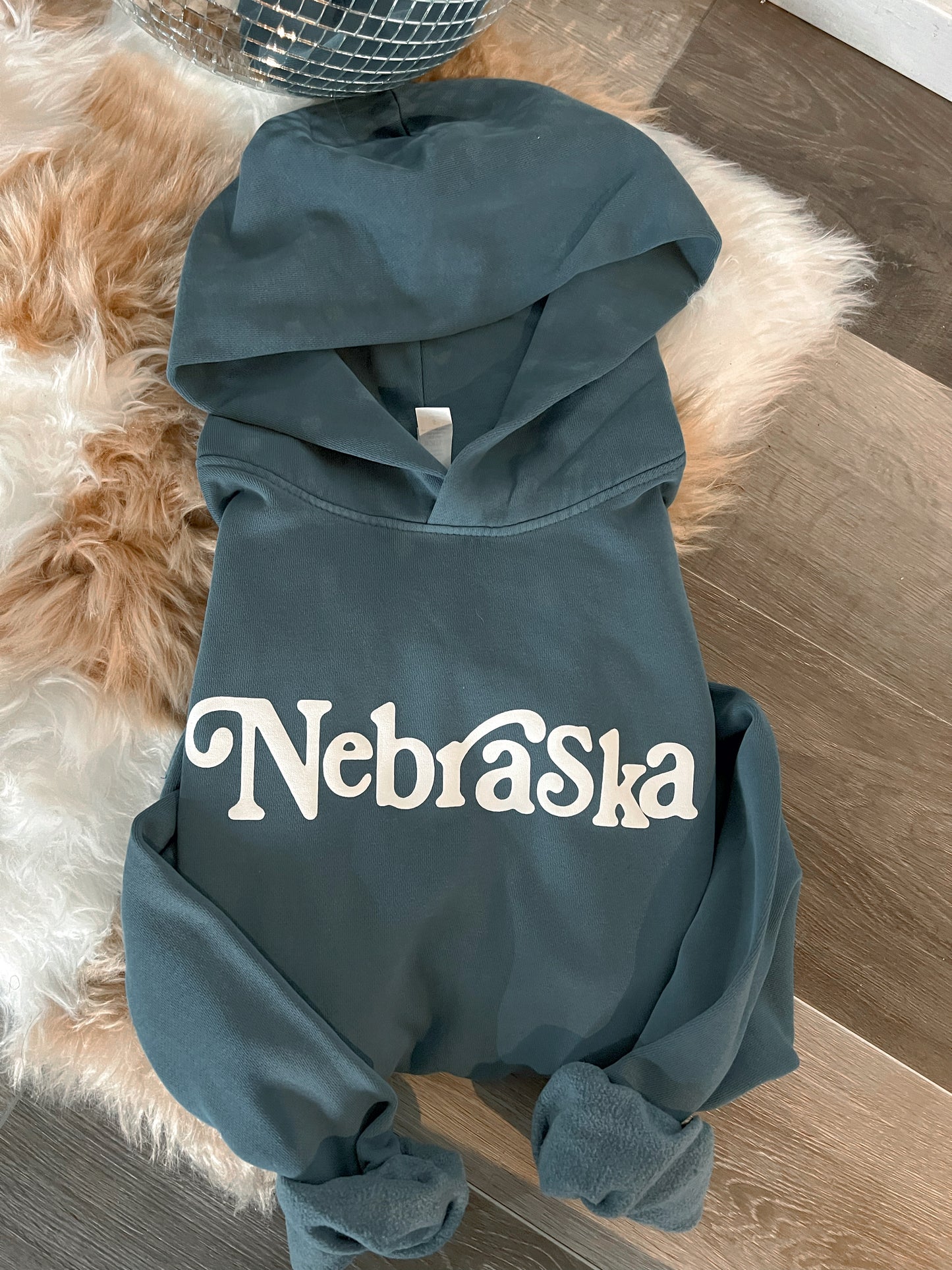 Nebraska Puff Hoodie - Blue
