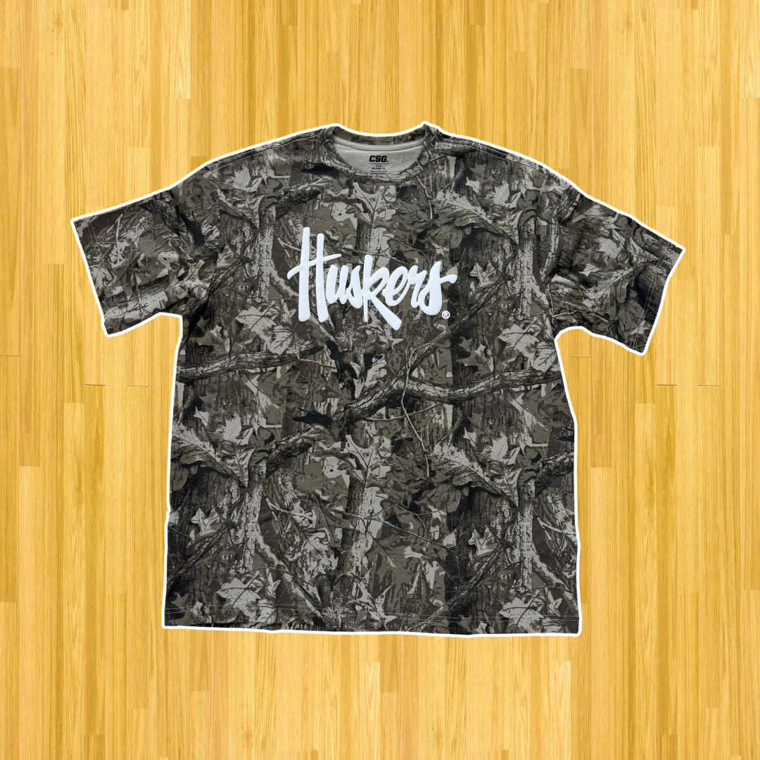Huskers Tee - Dark Camo