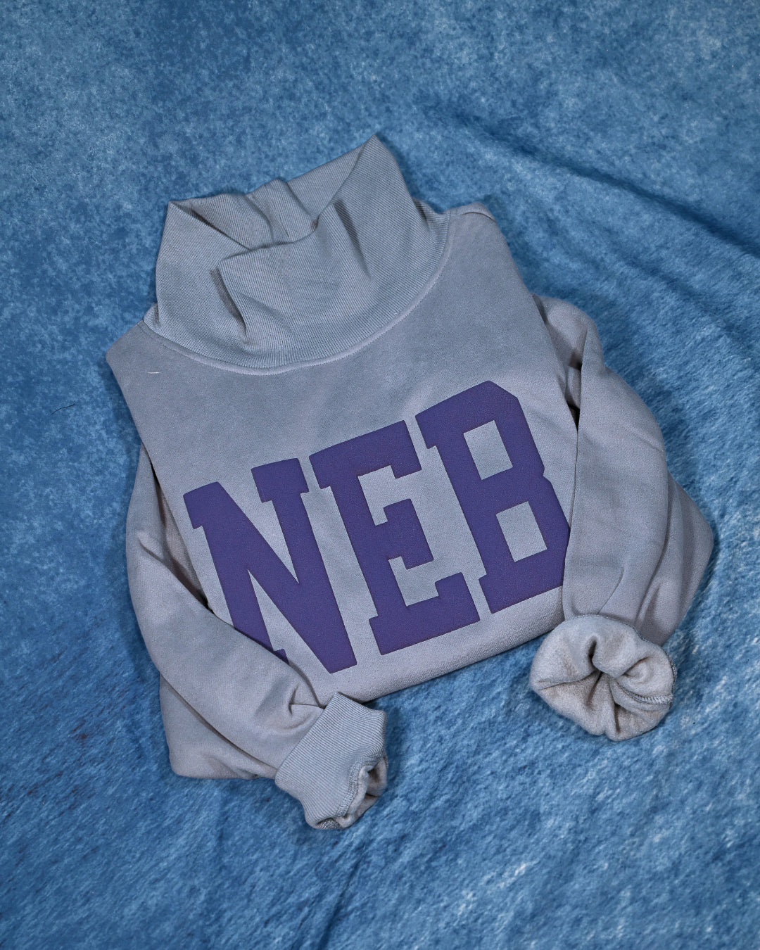 NEB mock neck - blue