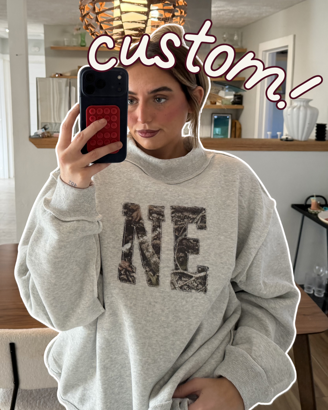 custom camo mockneck