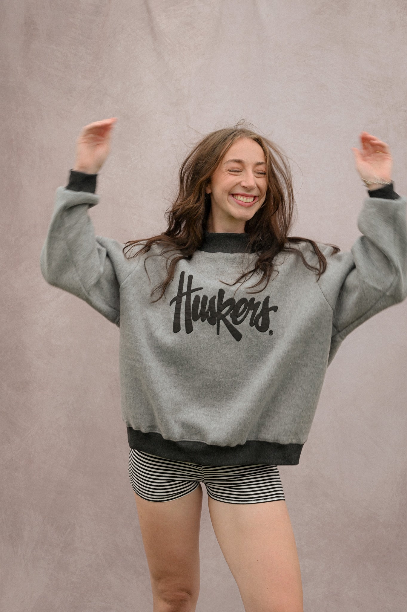huskers reversible mock neck