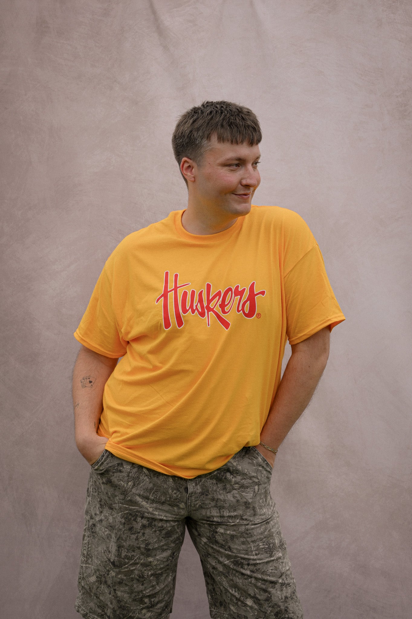 nebraska huskers yellow tee