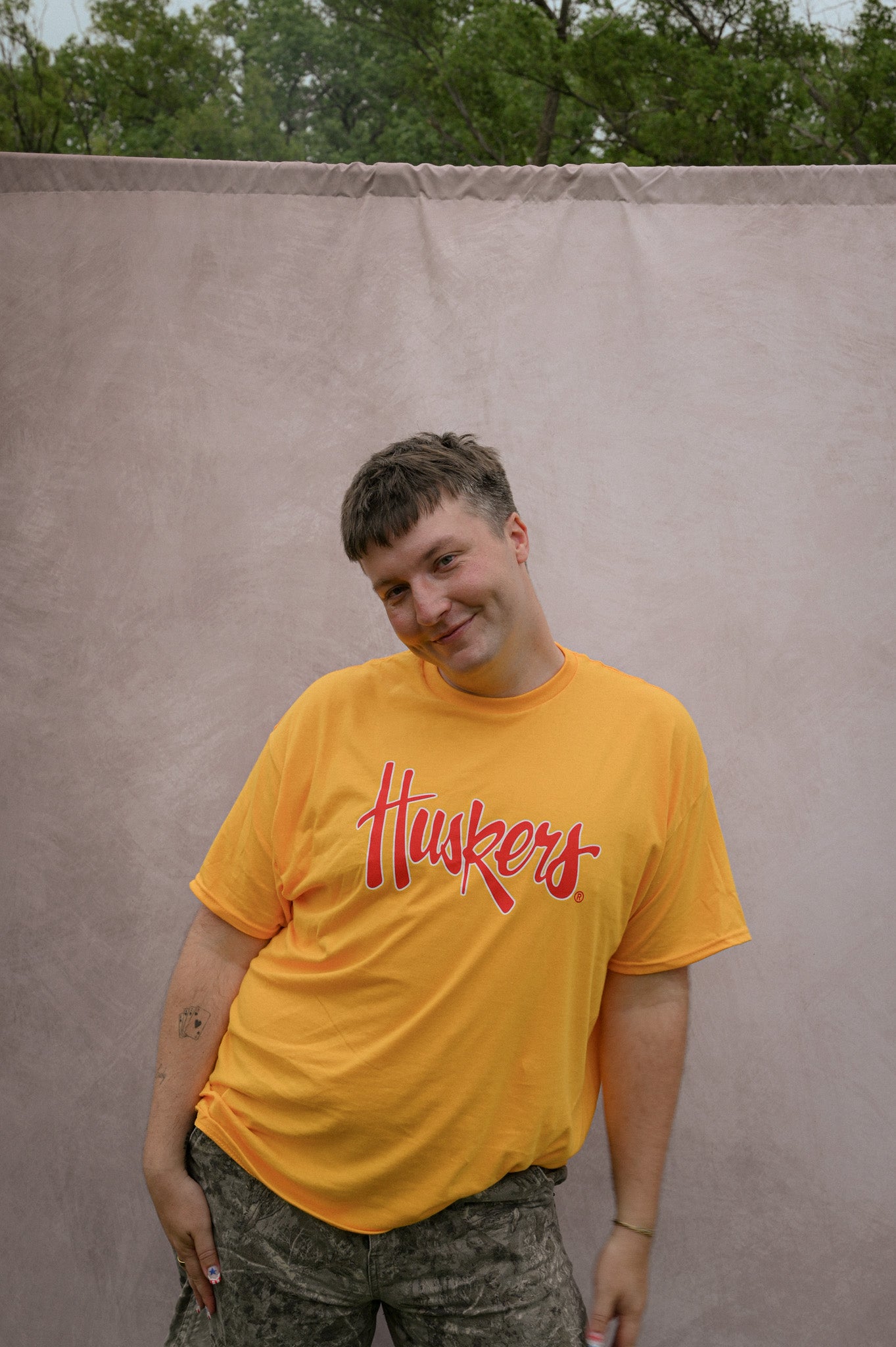nebraska huskers yellow tee