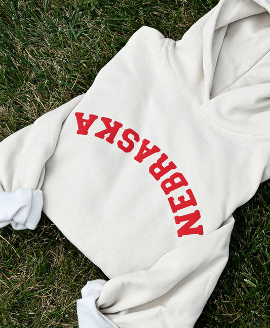 Nebraska Upside Down Hoodie