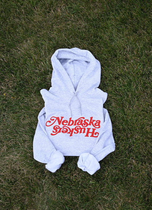 Nebraska Huskers Puff Hoodie - Grey