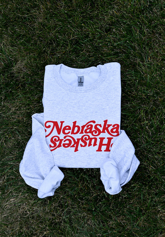 Nebraska Huskers Puff Crew - Grey