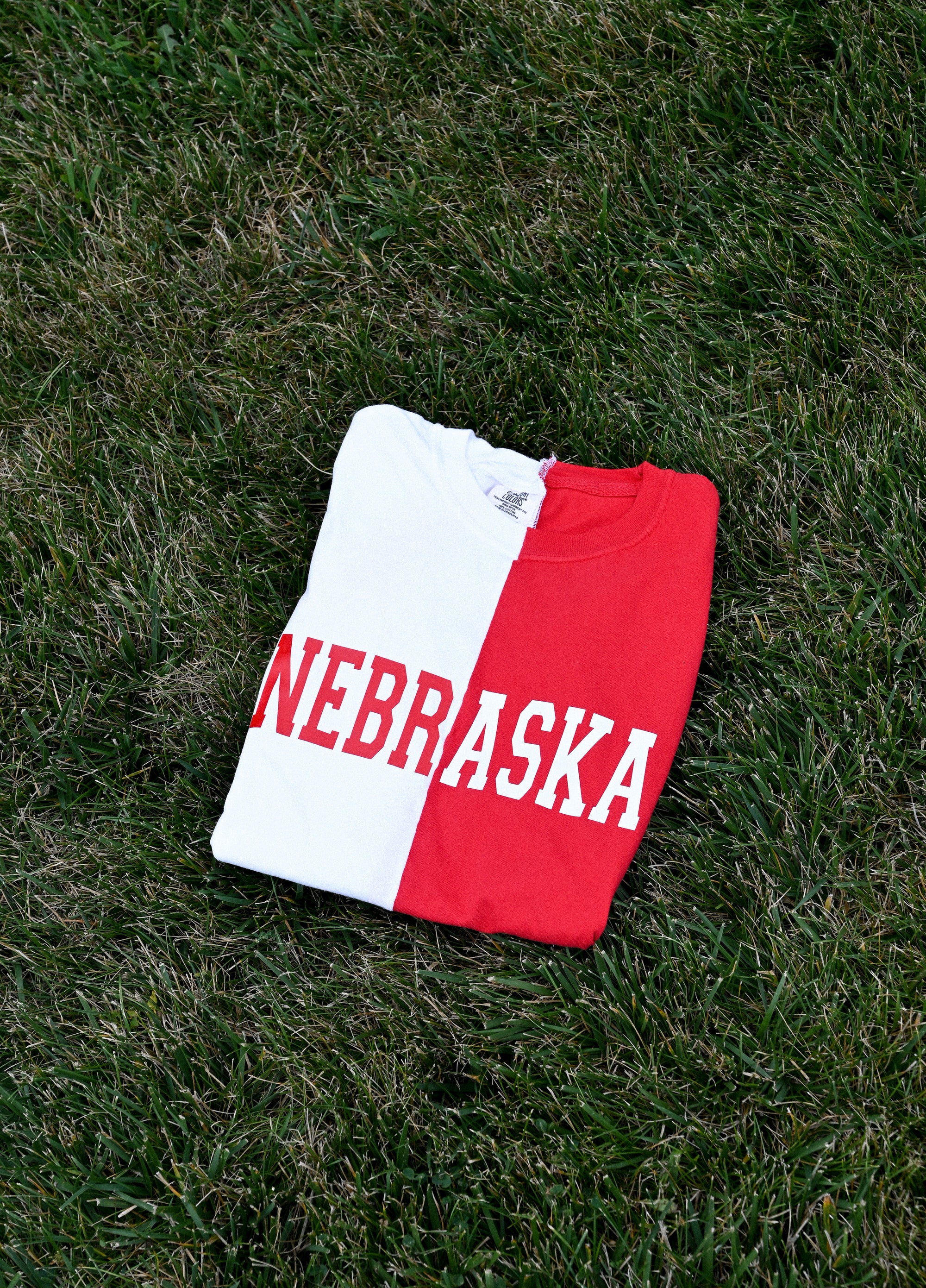 Nebraska Half and Half Tee - Red