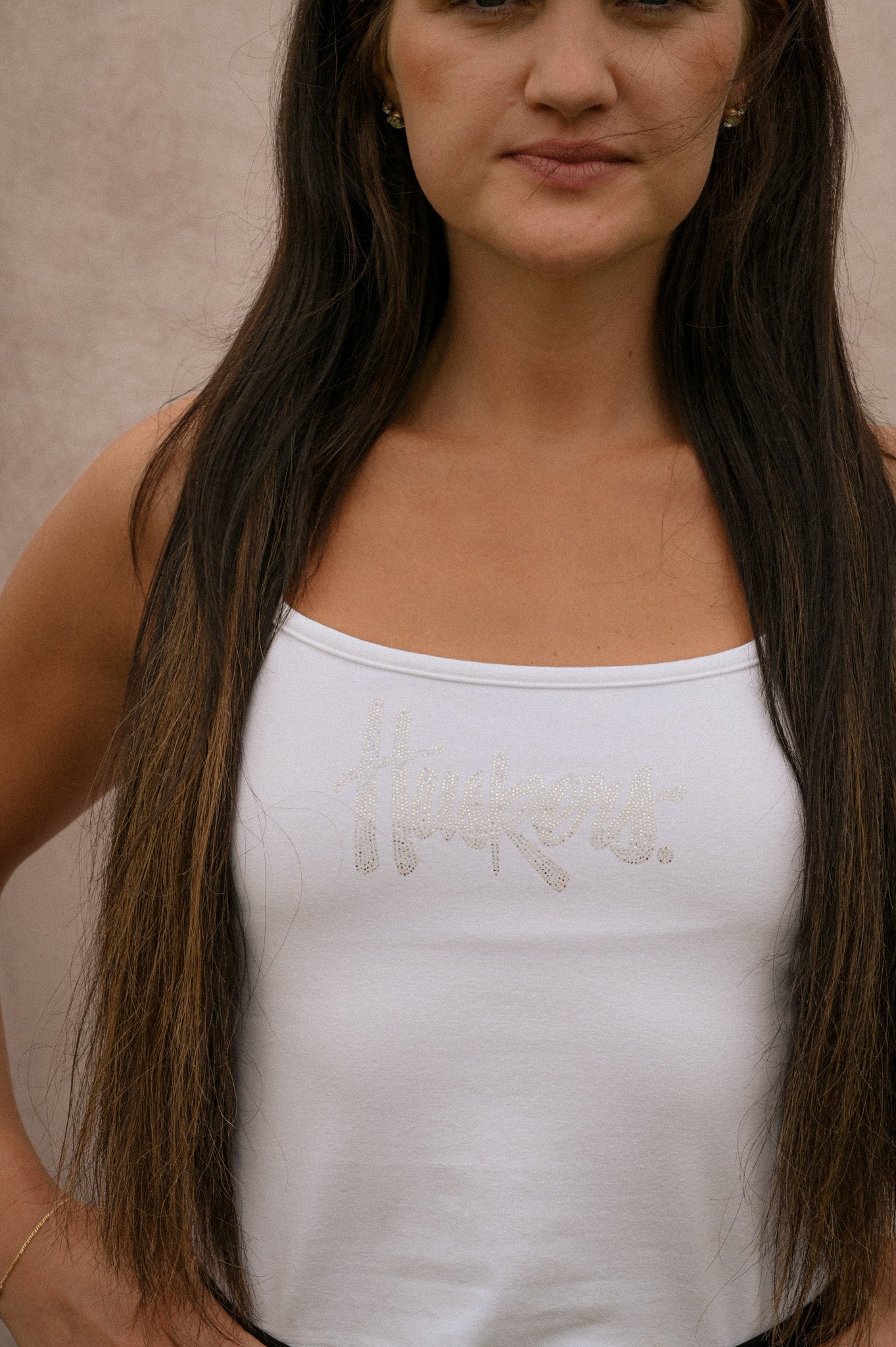 huskers bedazzled tank top