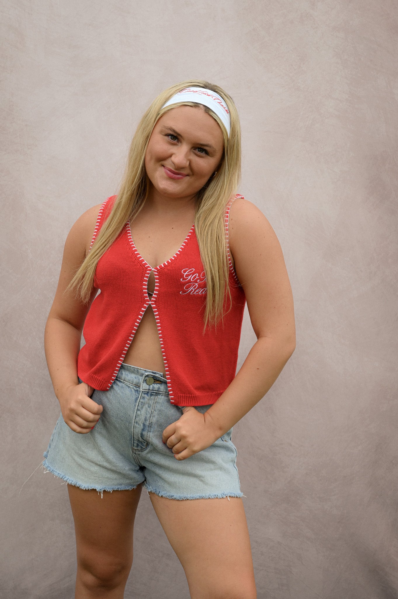go big red sweater vest