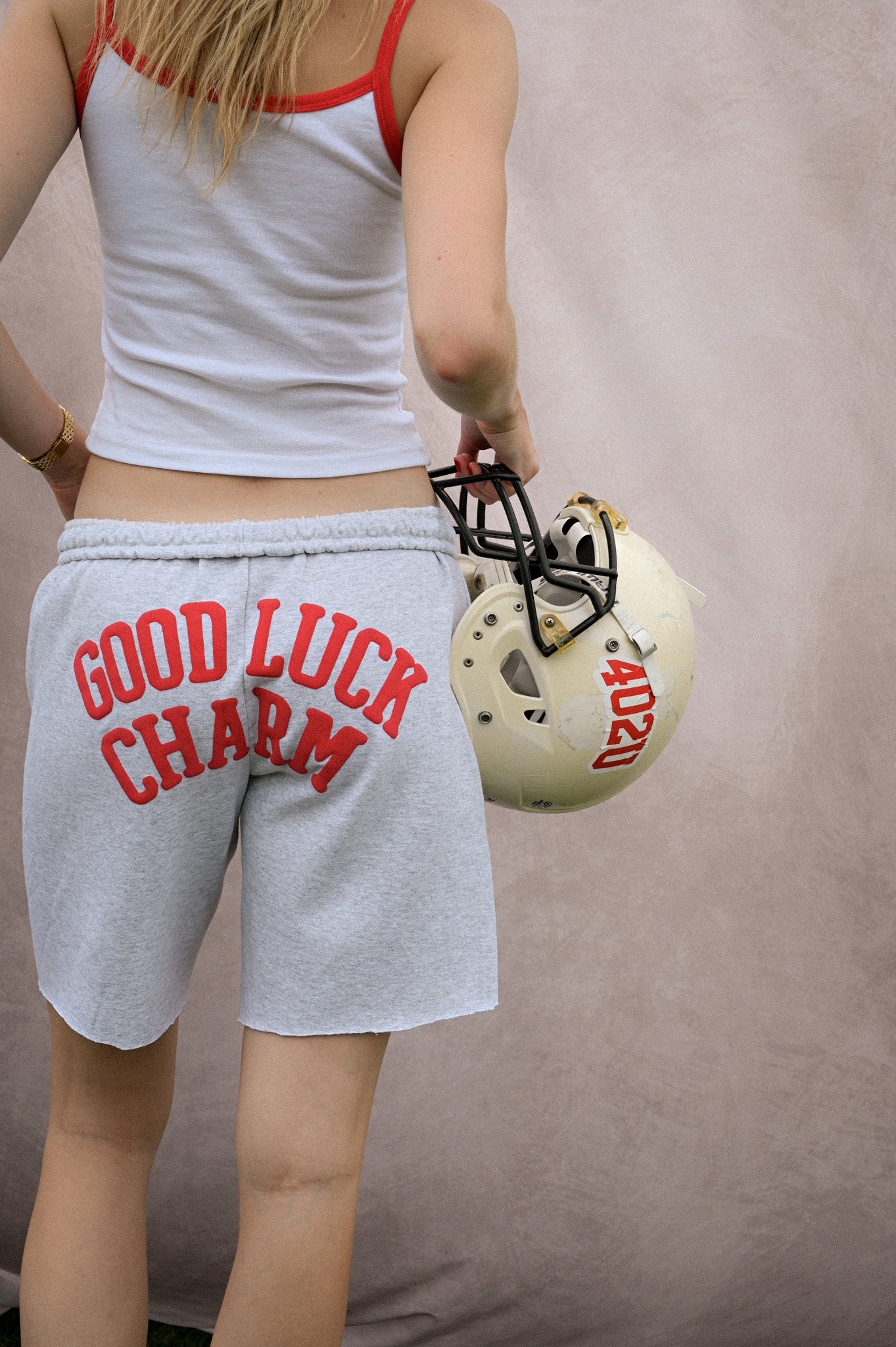 good luck charm sweatshorts