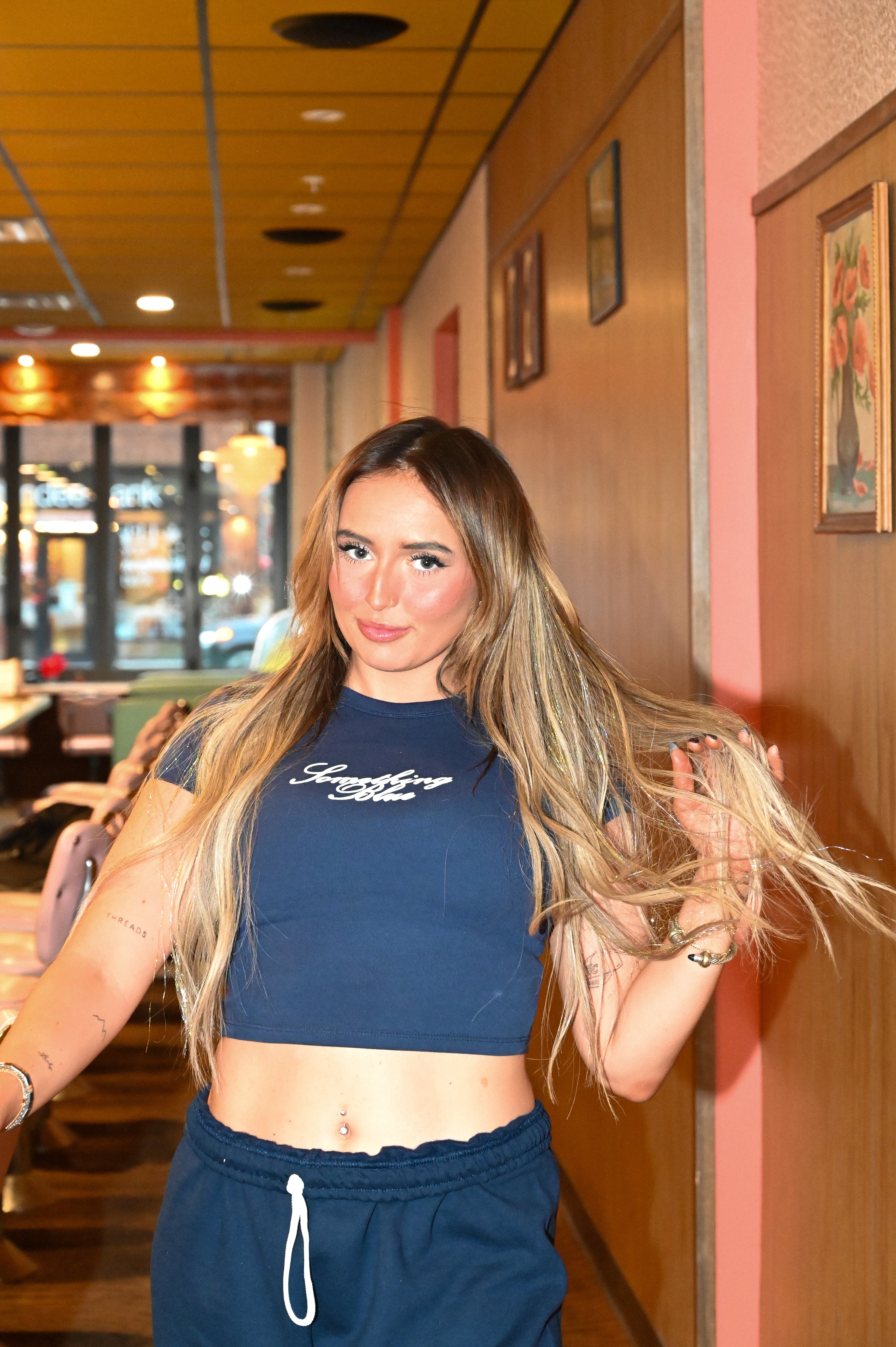 something blue baby tee