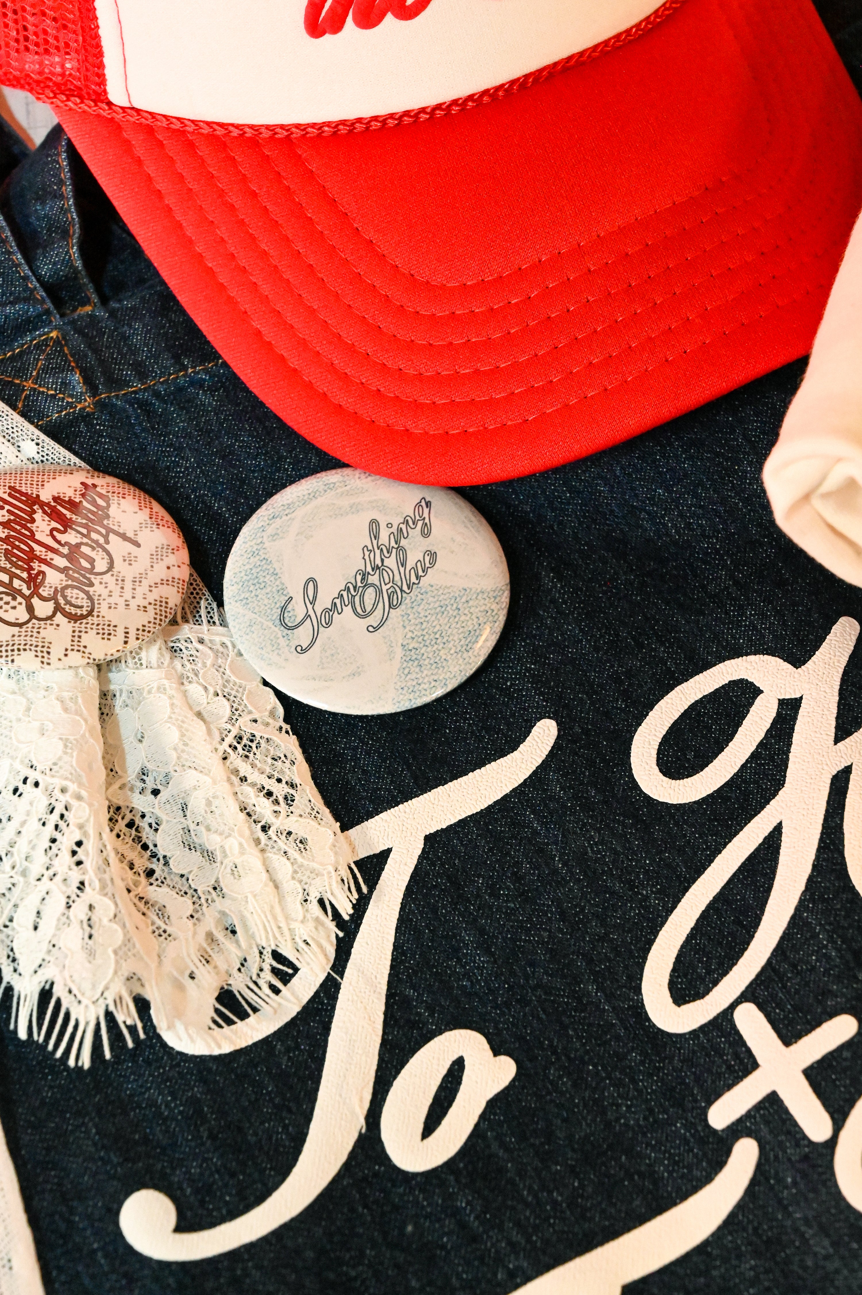 to have + to hold denim tote bag