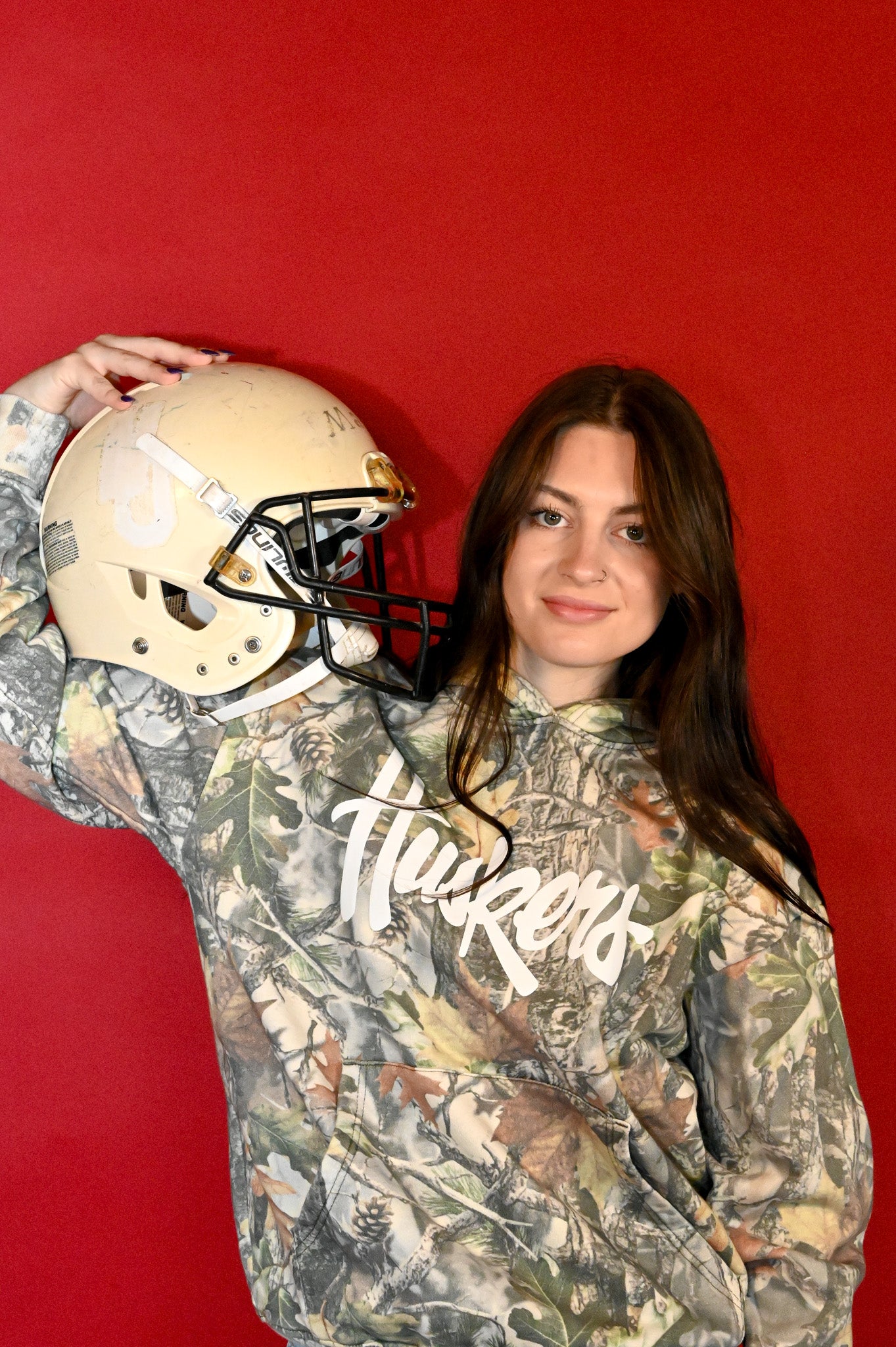 huskers green camo hoodie